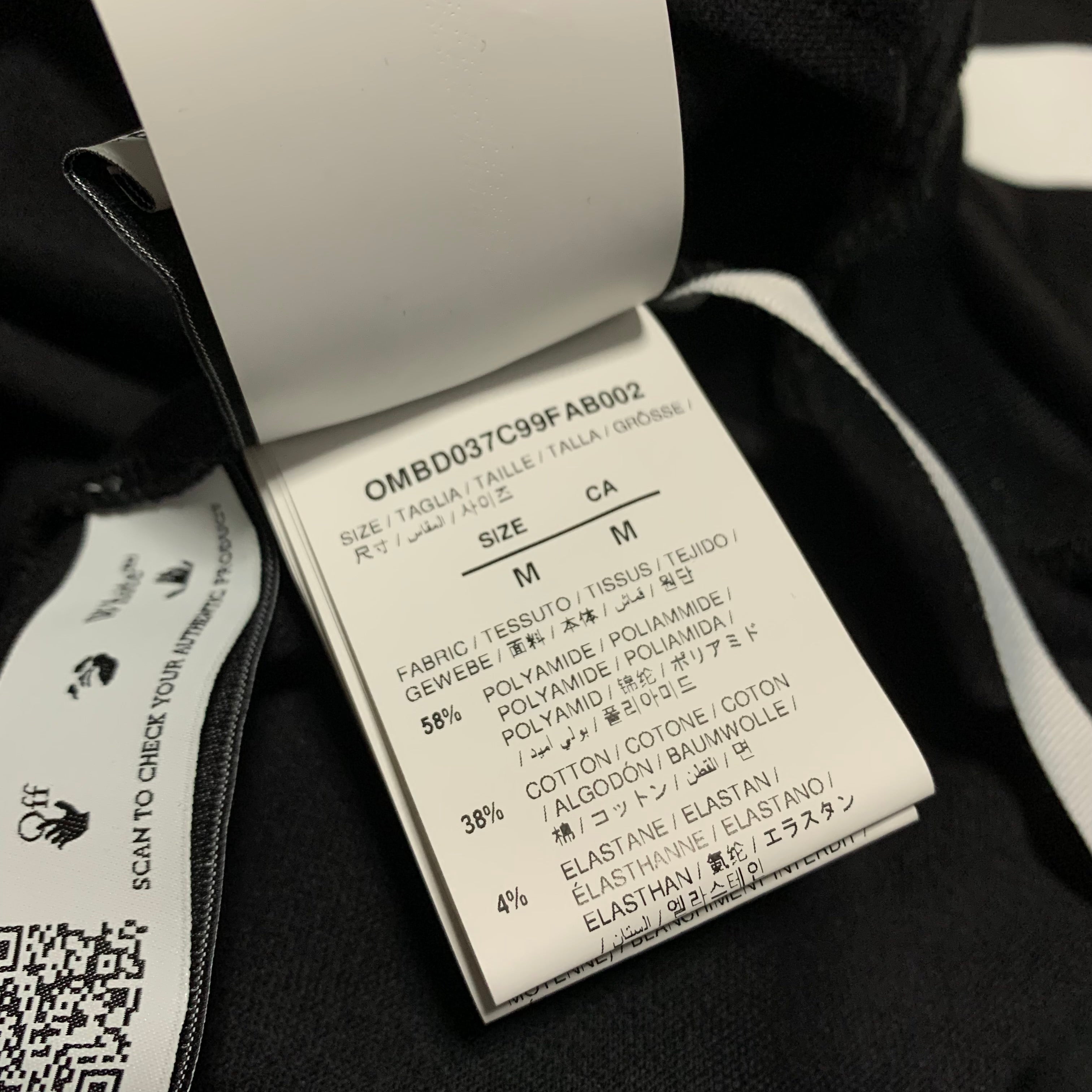 Off White Medium Jacket Single Arrows Black Track Top Jacket Virgil Ablloh