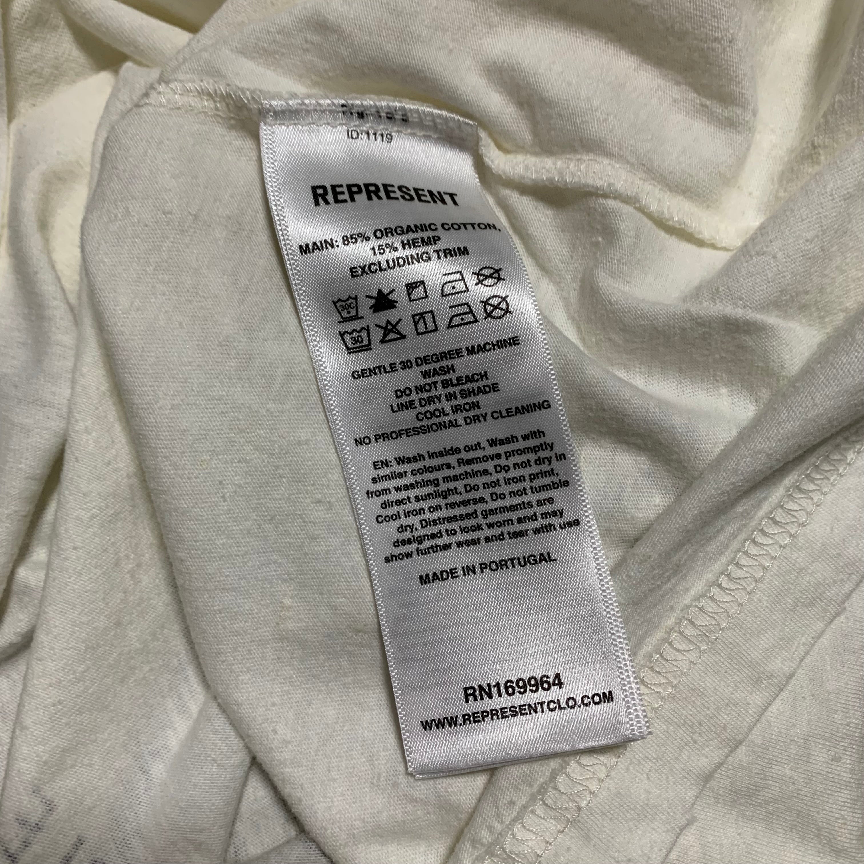 Represent Large Revere Manor Aged White Tee