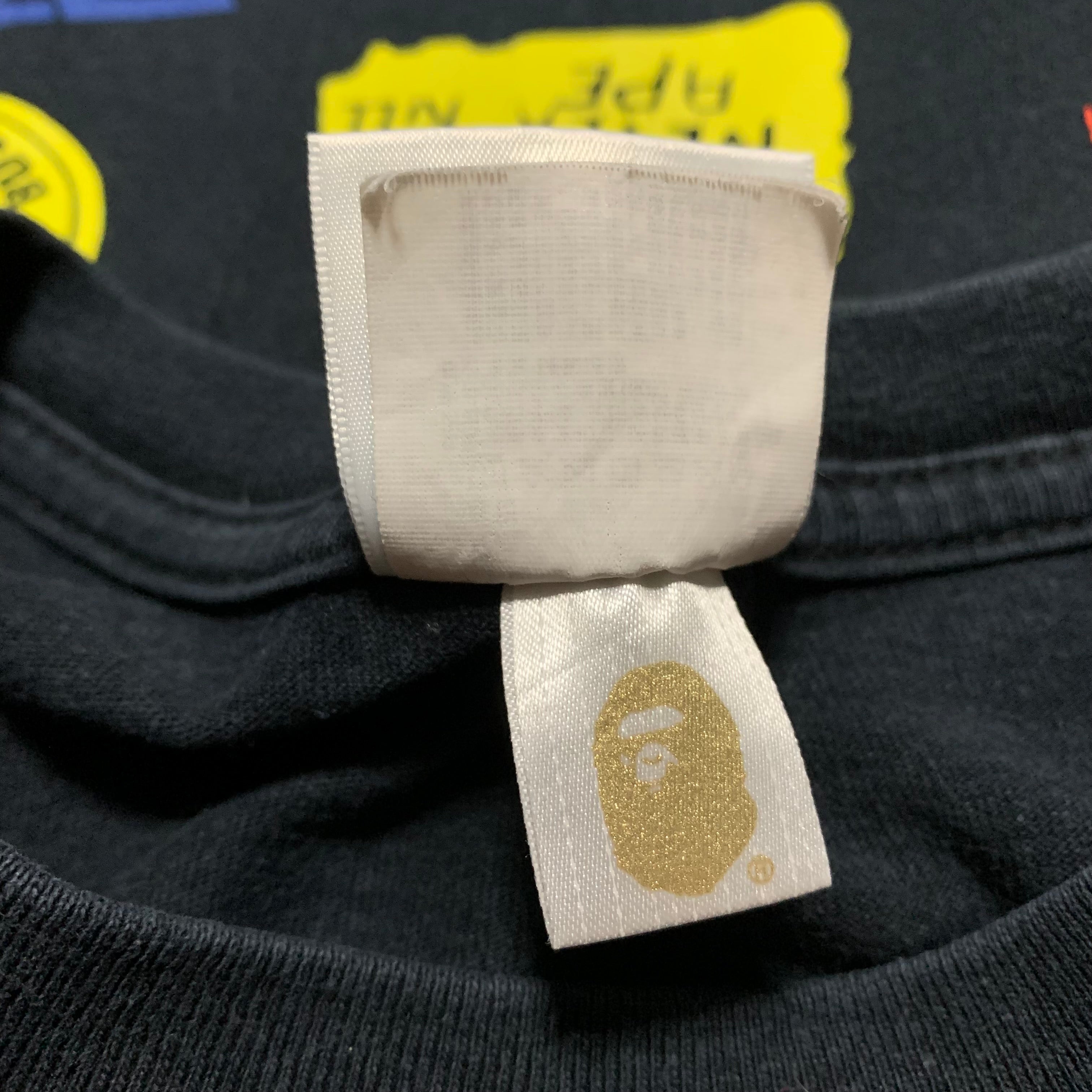 Bape Medium Back Logo Graphic Black Tee