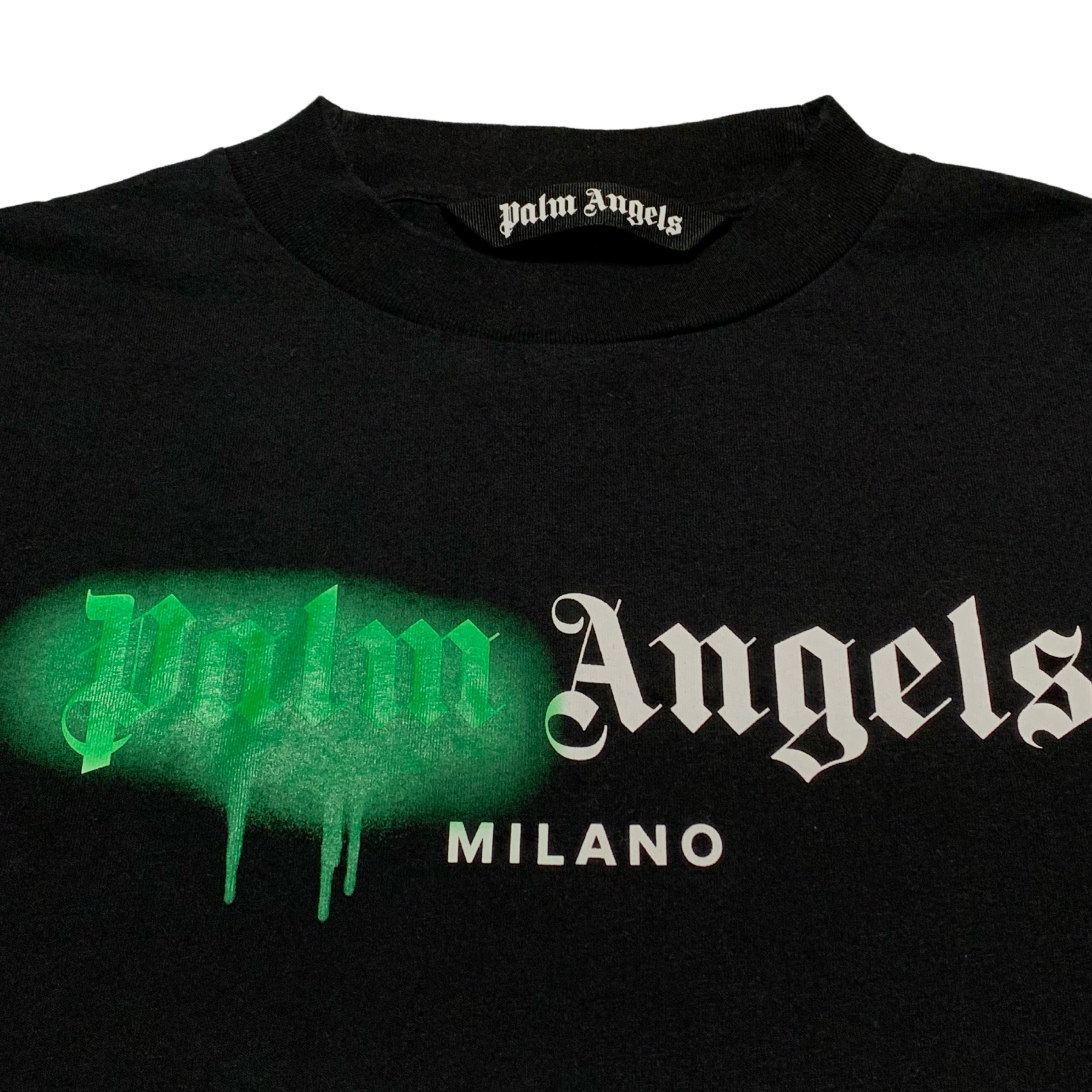 Palm Angels Large Milano Sprayed Black Tee