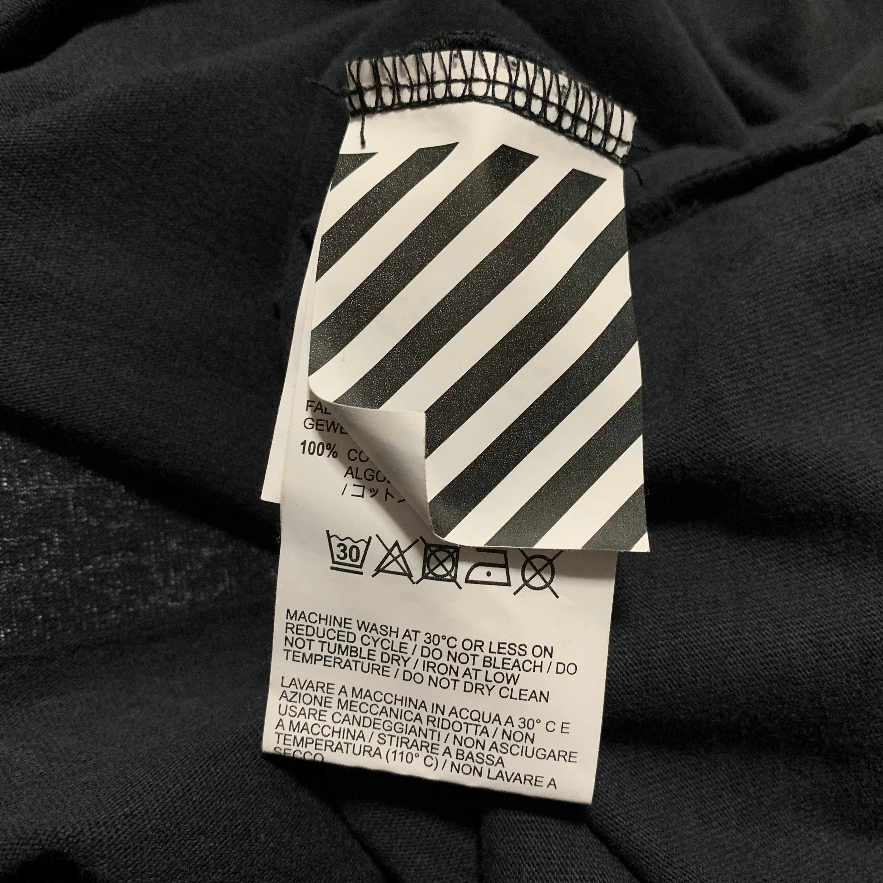 Off White Large Caravaggio Hardcore Black Tee Virgil Abloh