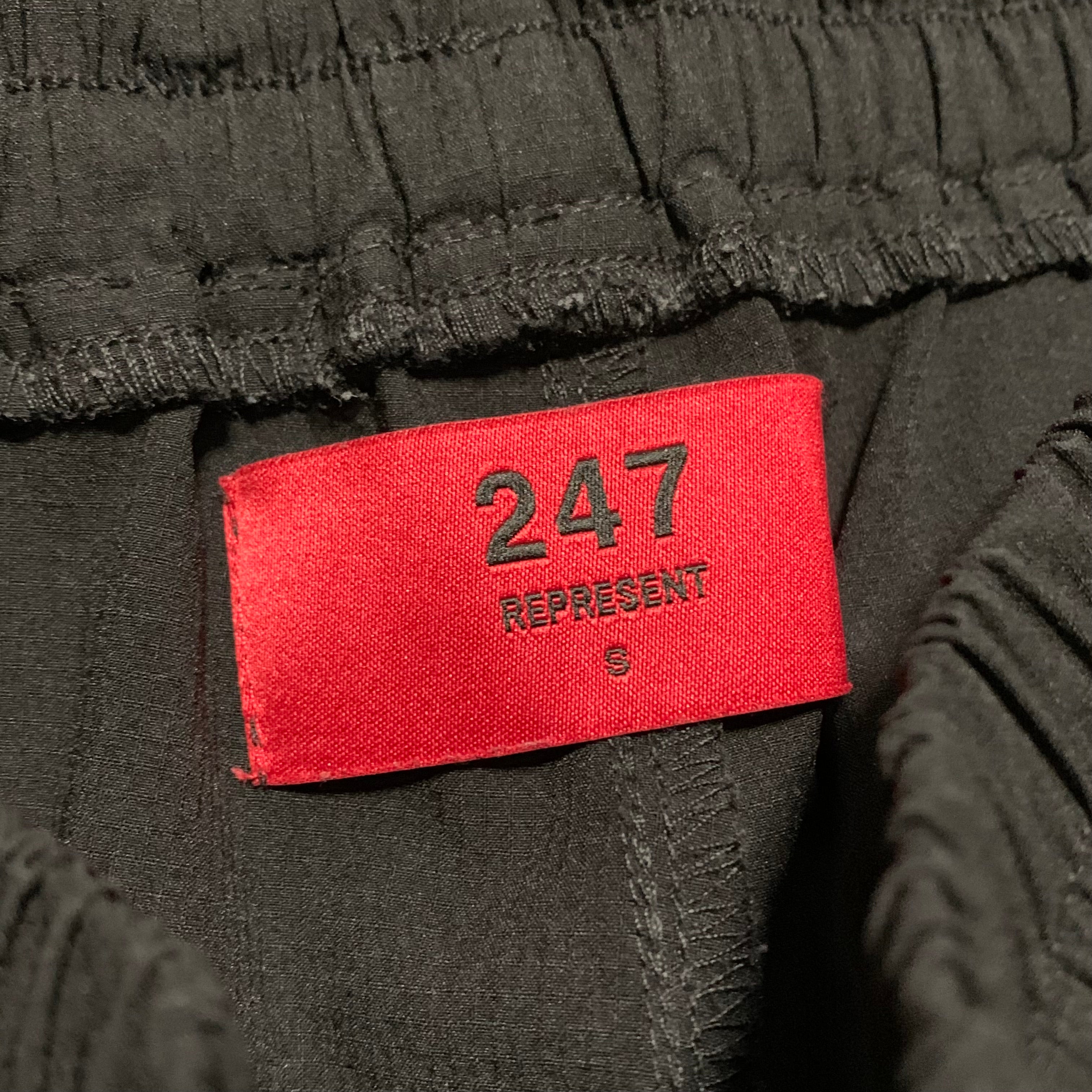 Represent Small Black 247 Track Pant Bottoms