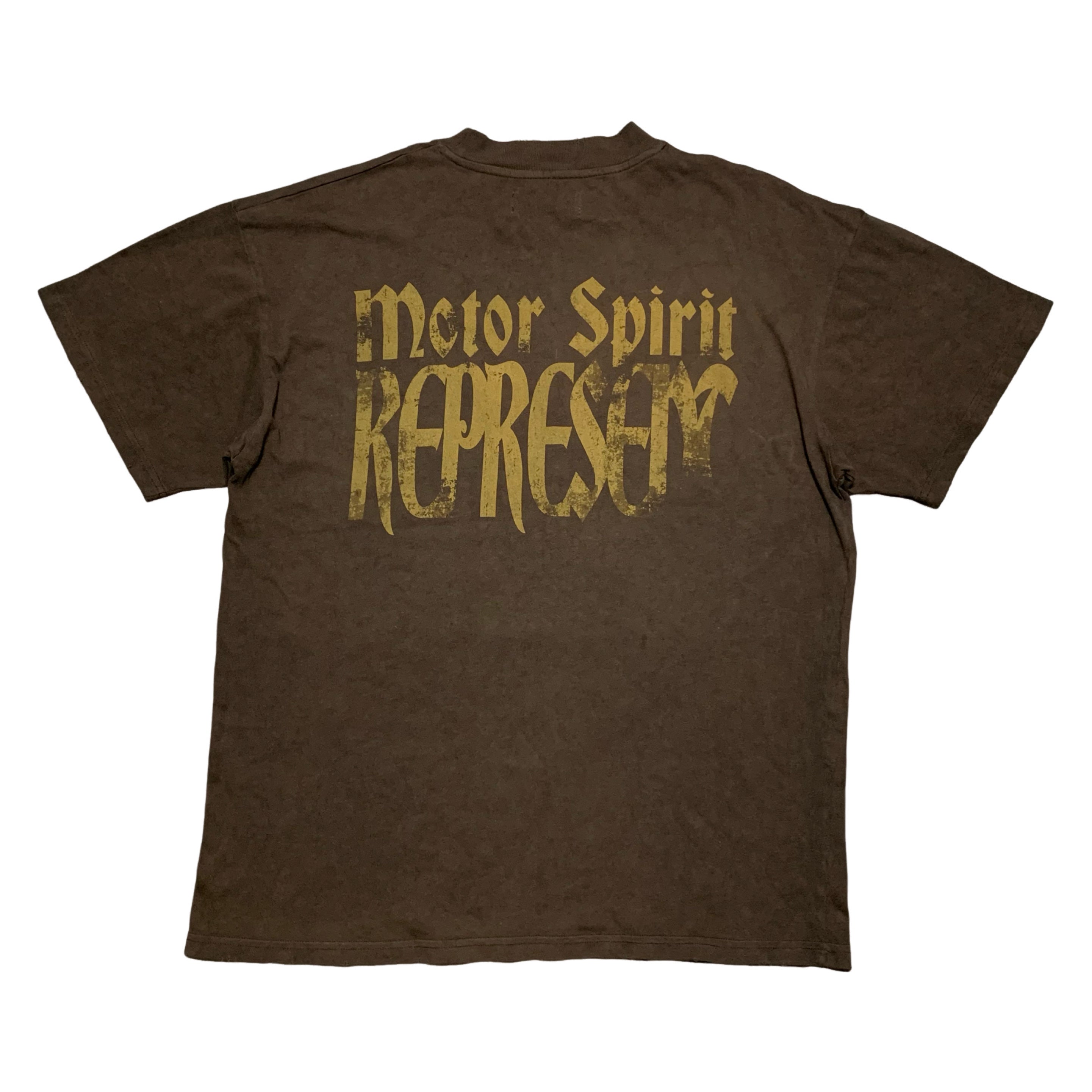 Represent Small Ride Thru Hell Vintage Brown Tee Motor Spirit