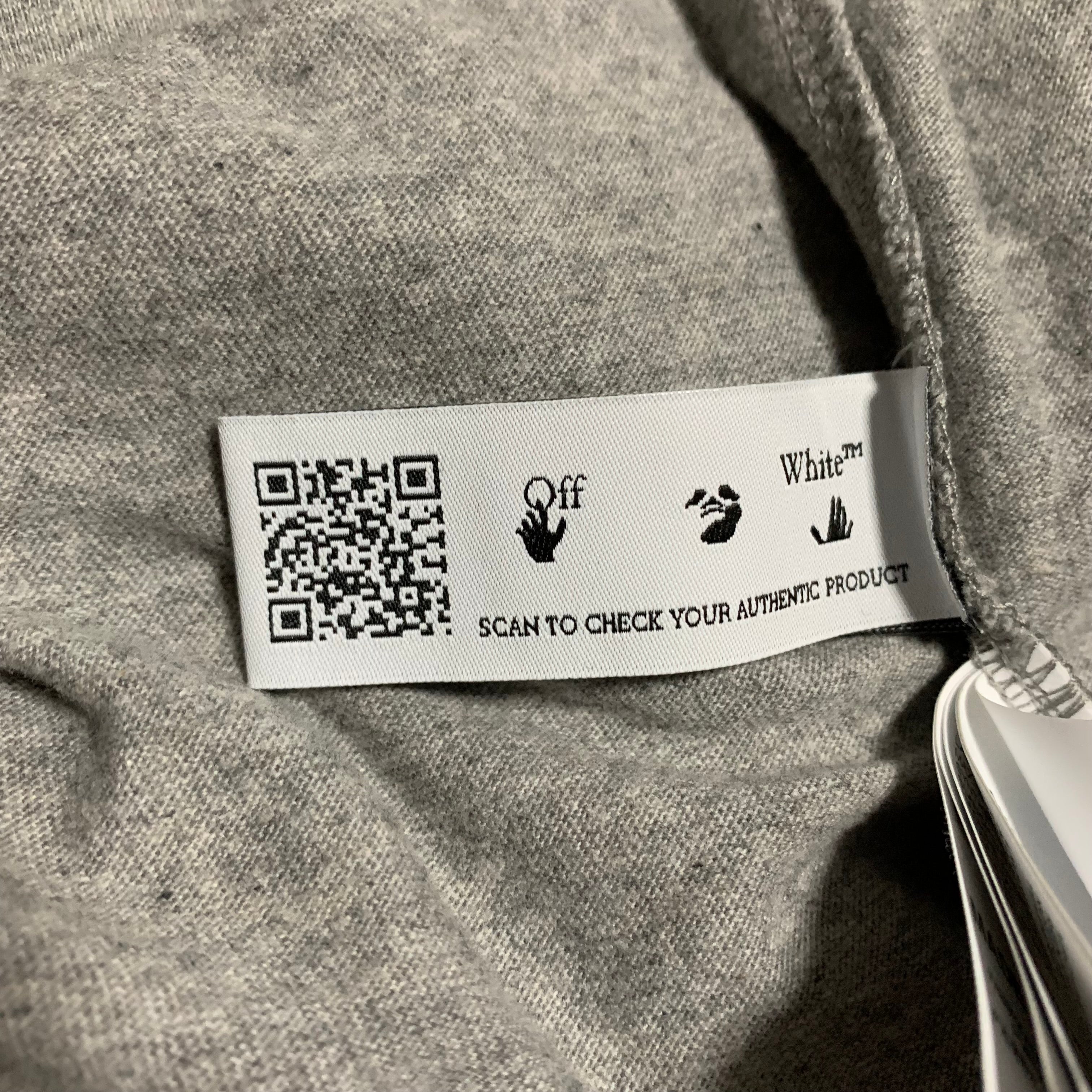 Off White Medium Degrade Arrows Grey Tee Virgil Abloh