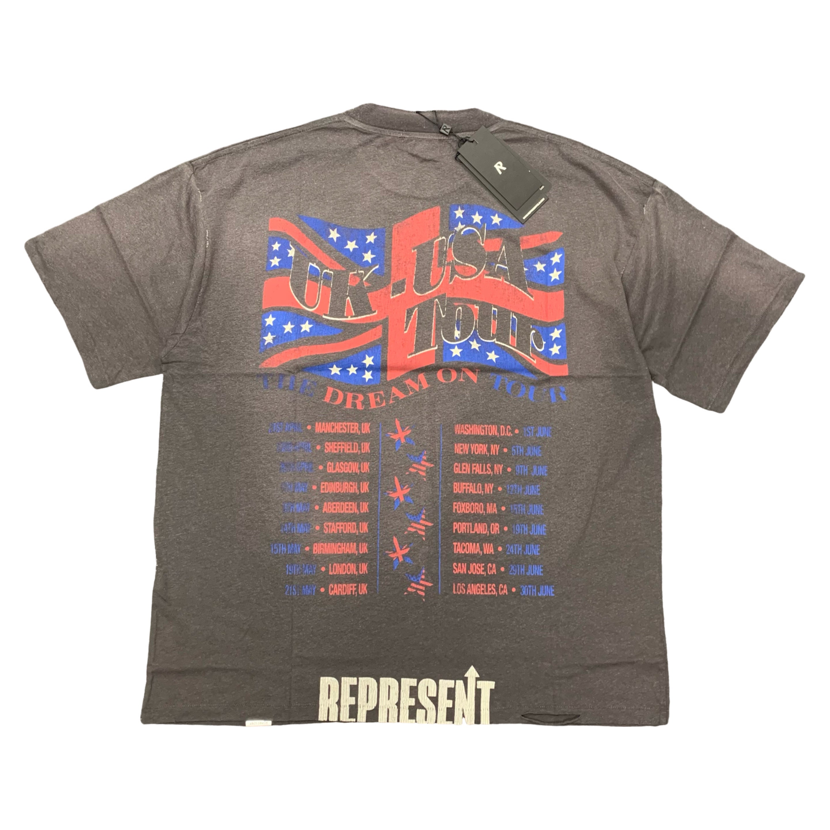 Represent Medium Tee Dream On Tour Sun Fade Grey T-Shirt
