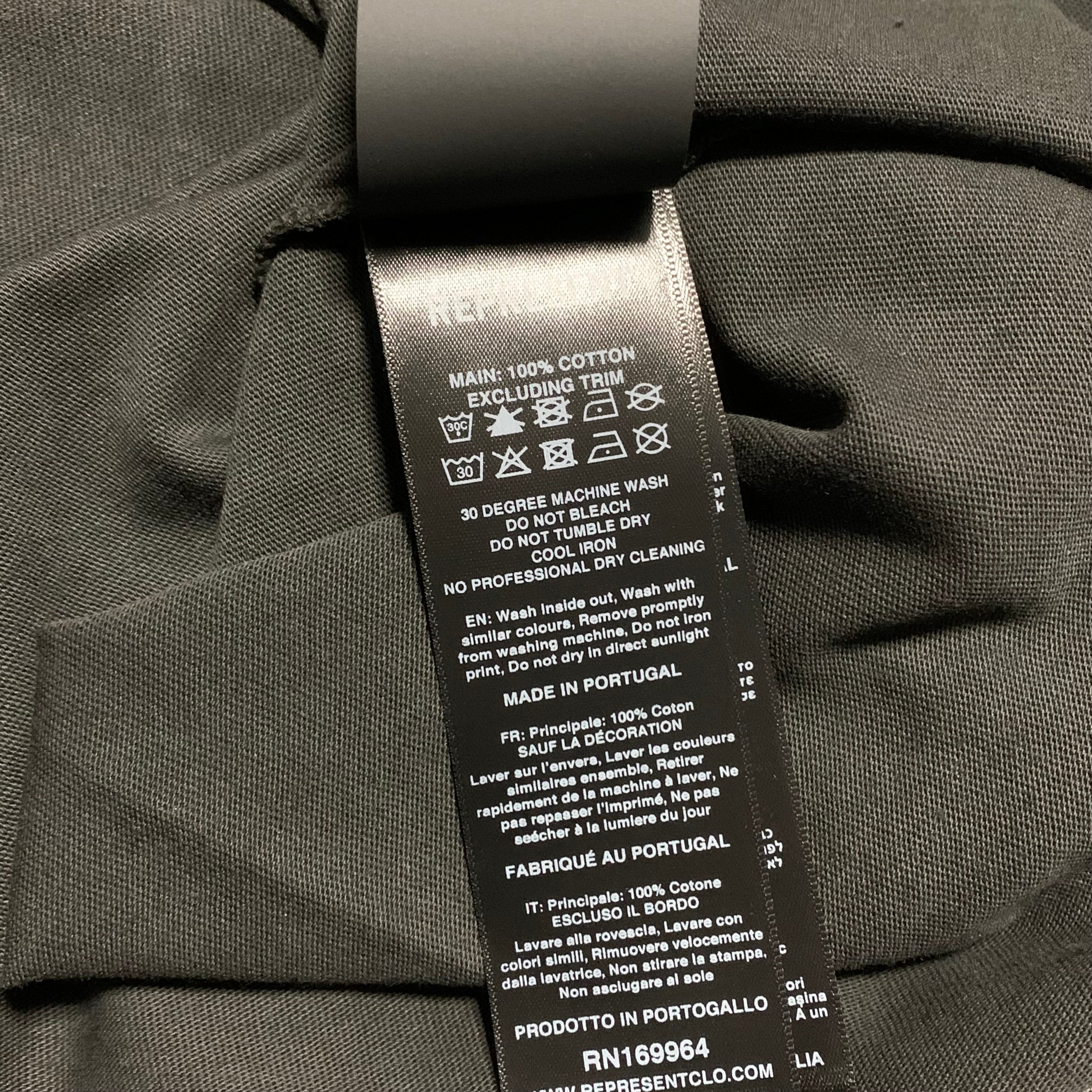 Represent x Oasis XS Owners Club Stained Black Tee