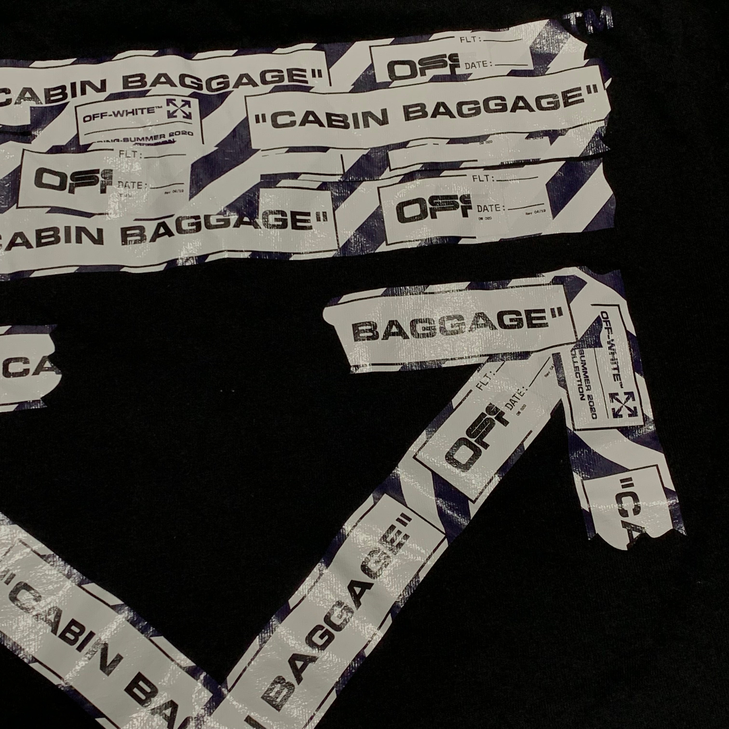 Off White XS Airport Arrows Black Tee Virgil Abloh