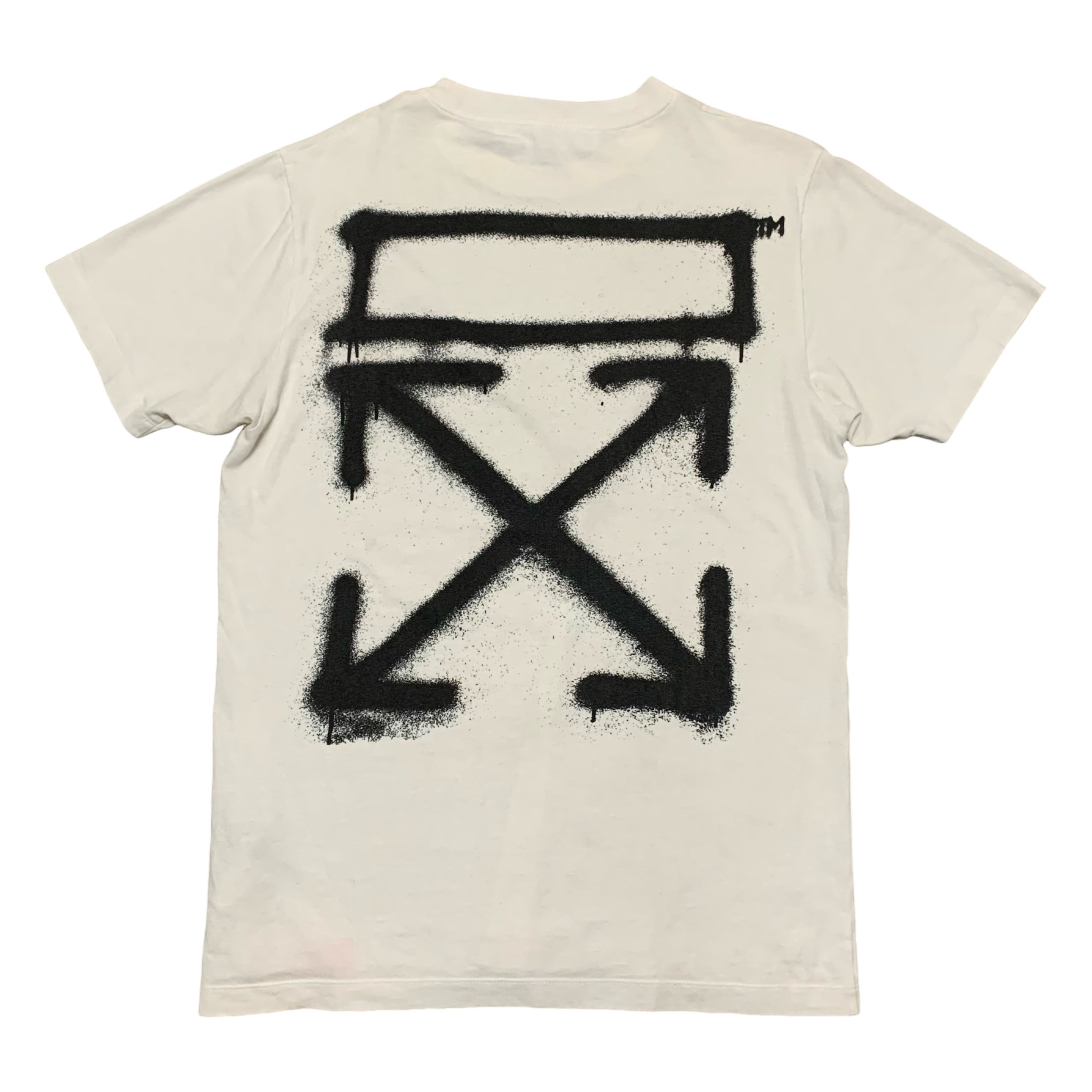 Off White Medium Graffiti Arrows White Tee Virgil Abloh