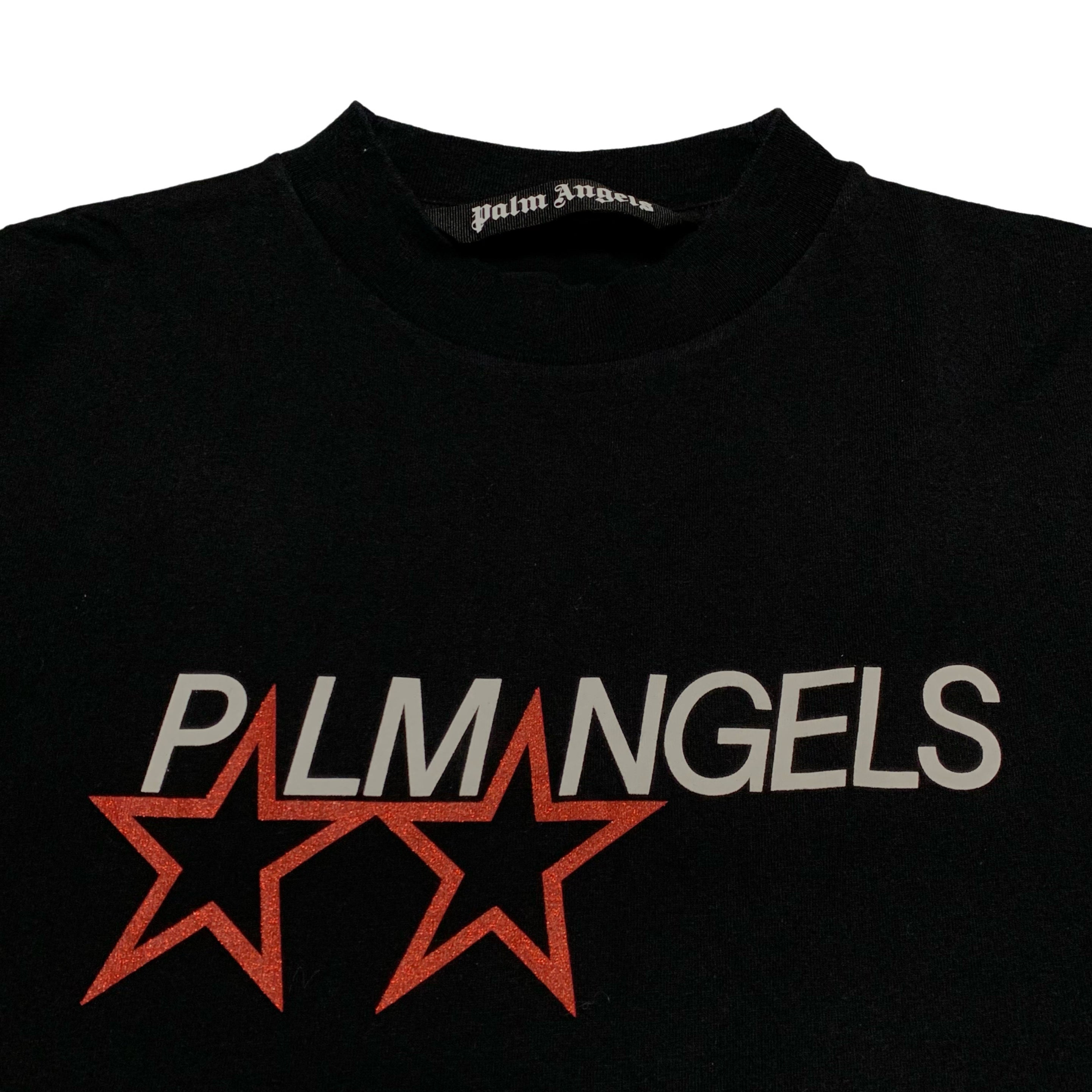 Palm Angels Small Star Graphic Black Tee