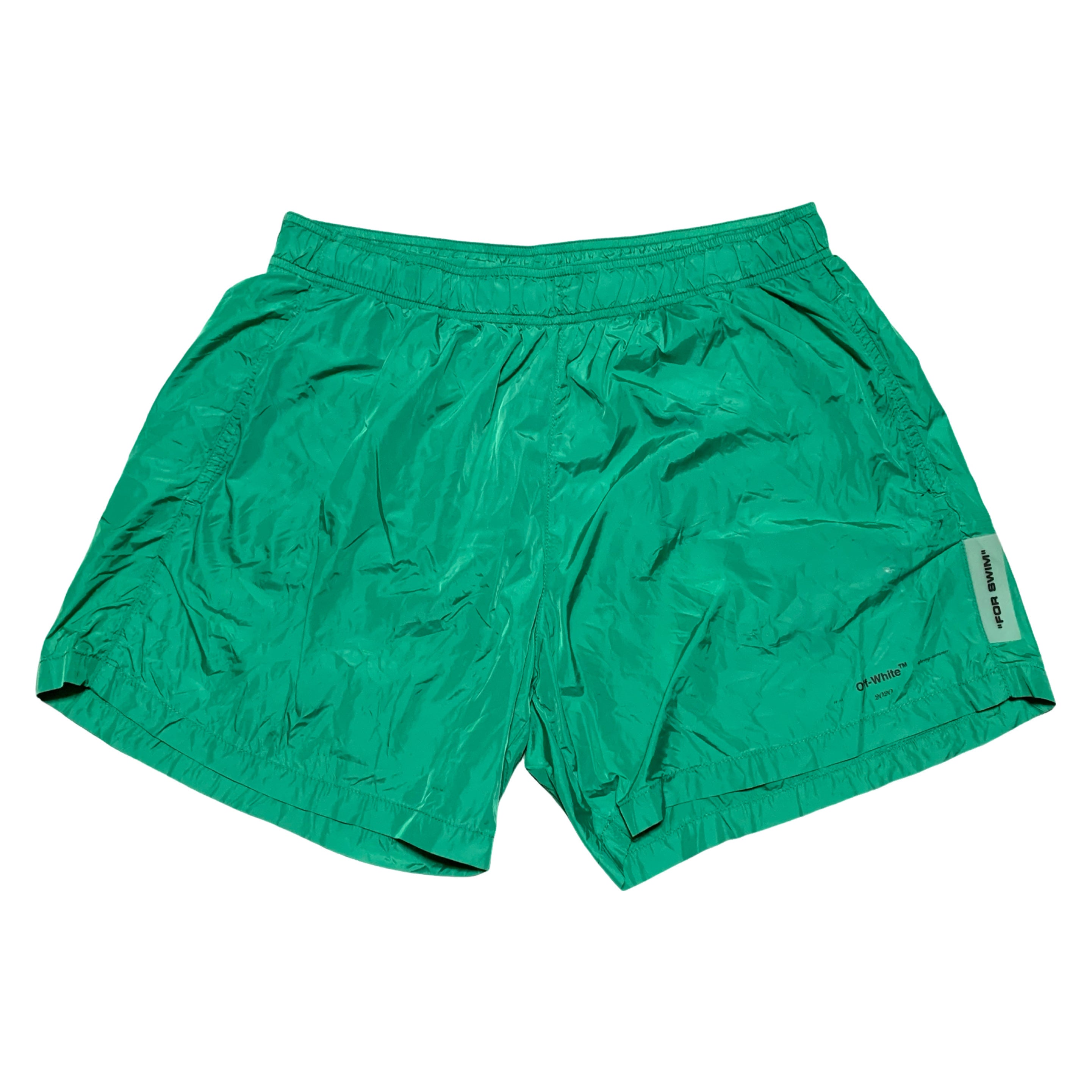 Off White XL Swim Shorts Green Bottoms Virgil Abloh
