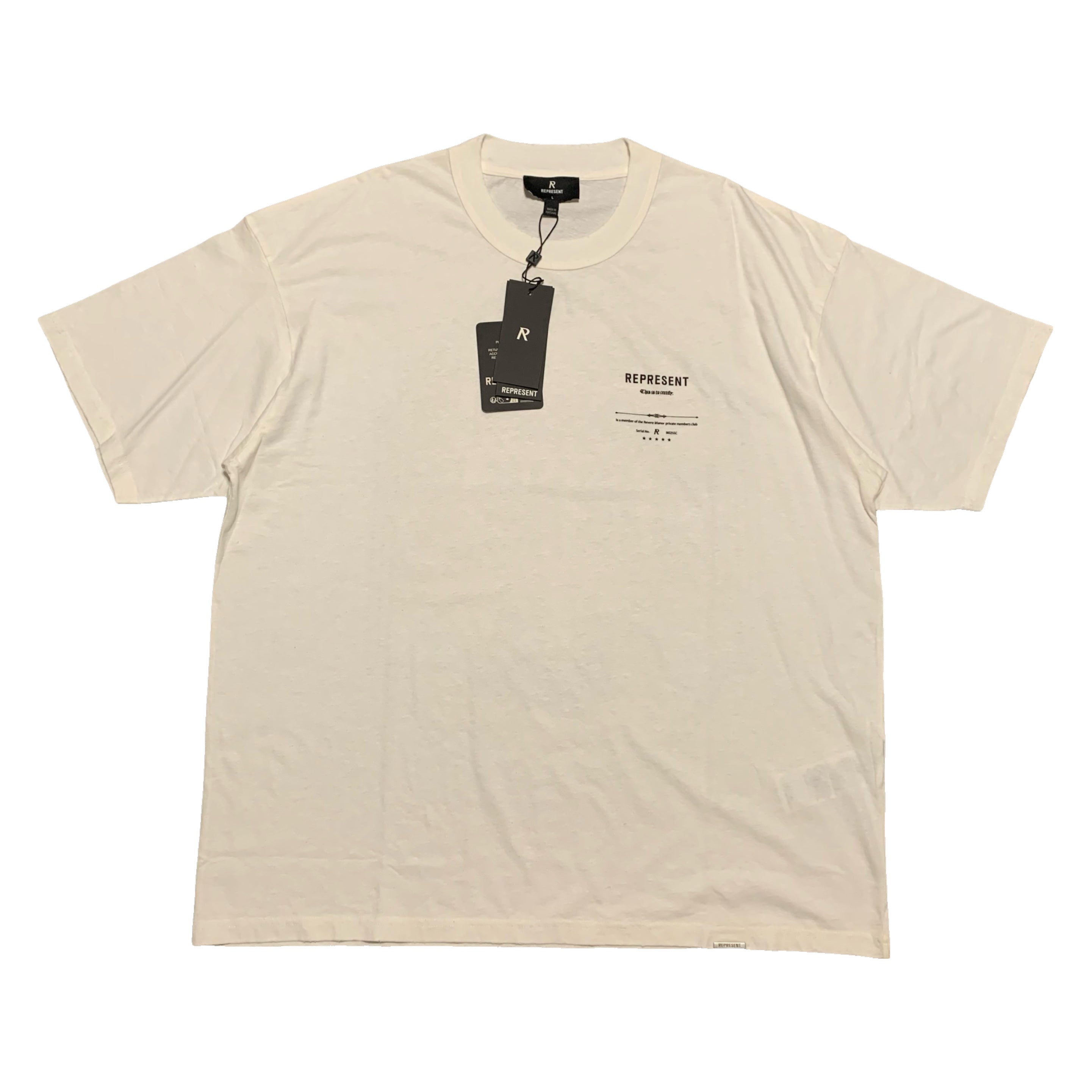 Represent Large Manor Aged White Tee