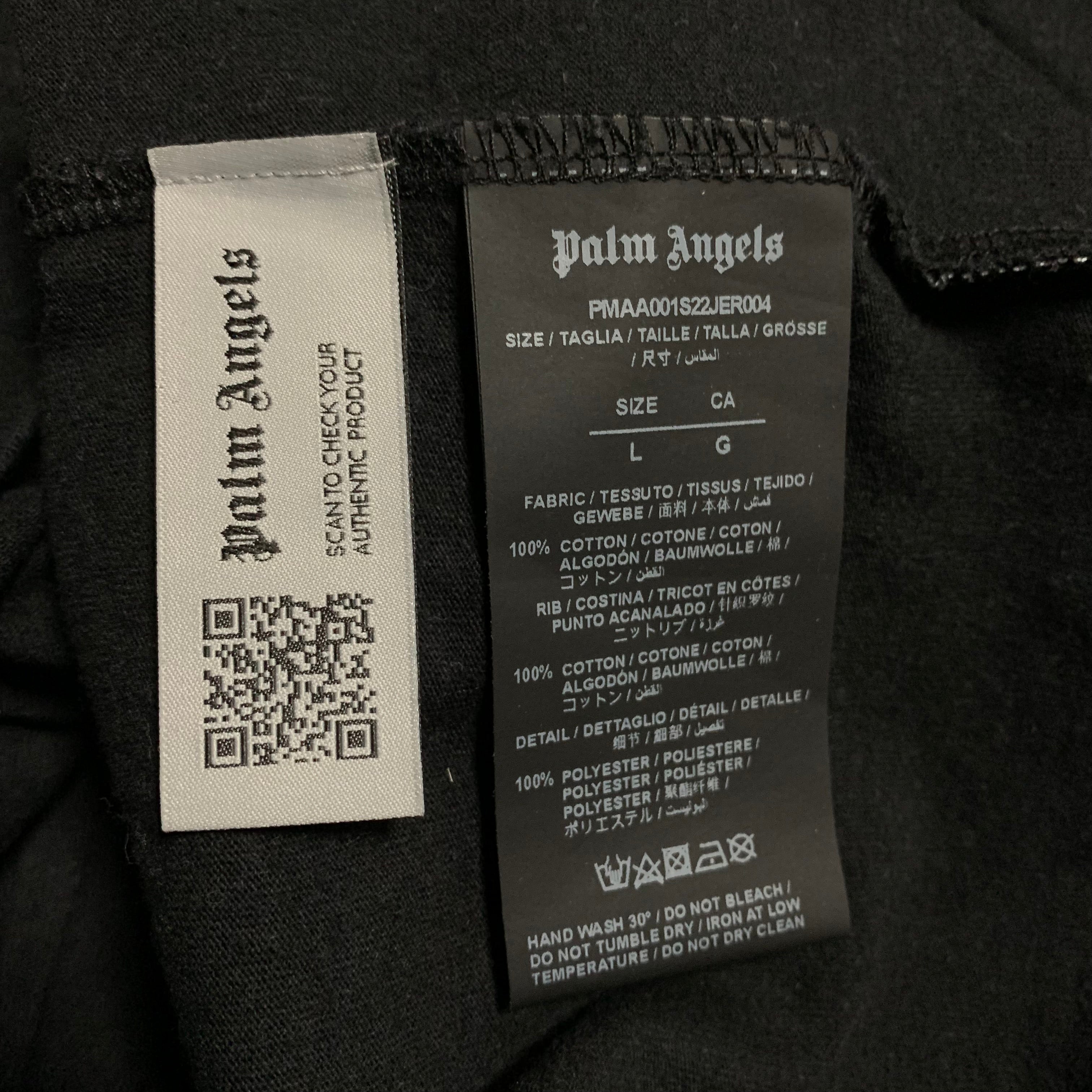 Palm Angels Large Parrot Logo Black Tee