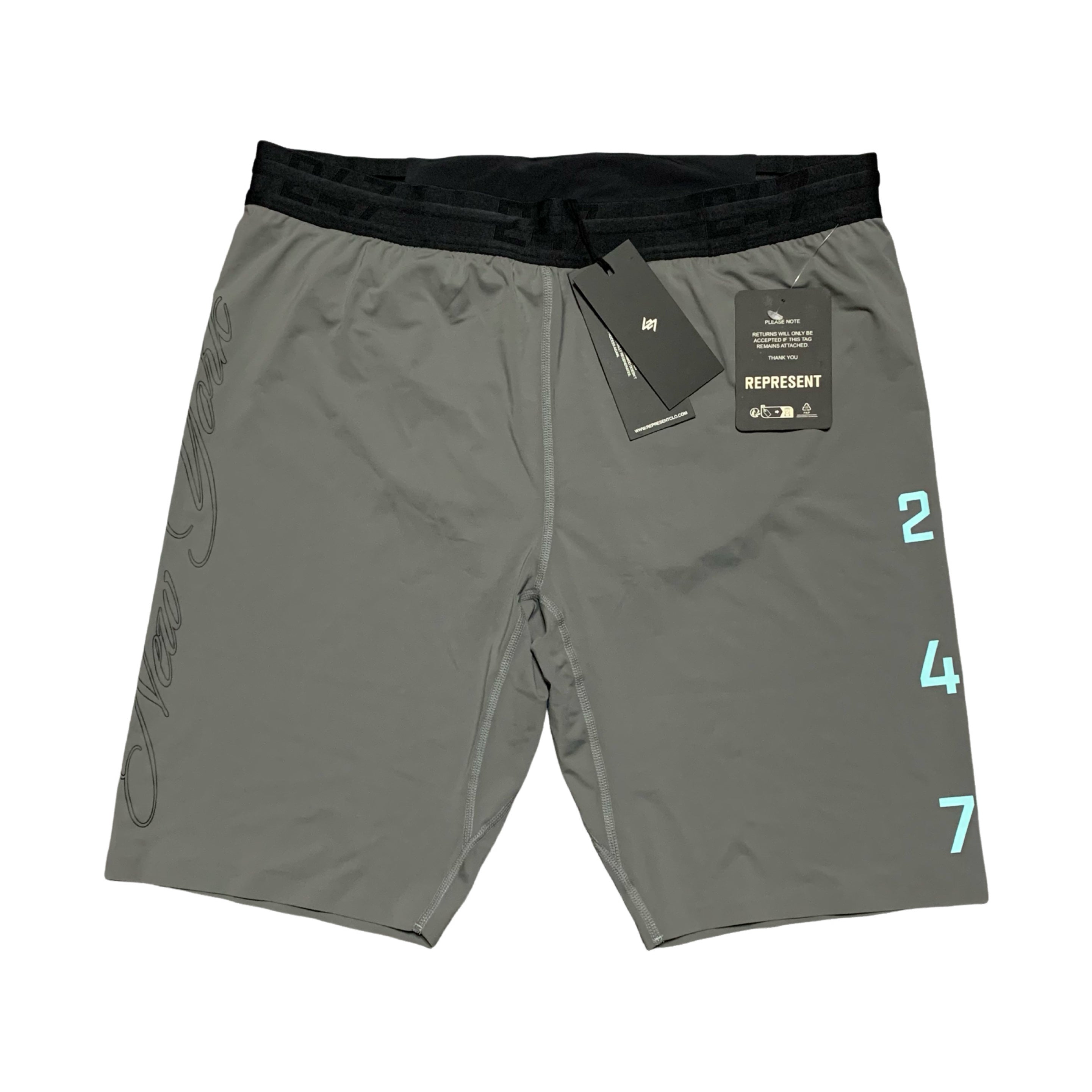 Represent Large Shorts 247 New York Half Tight Smoke Grey Bottoms