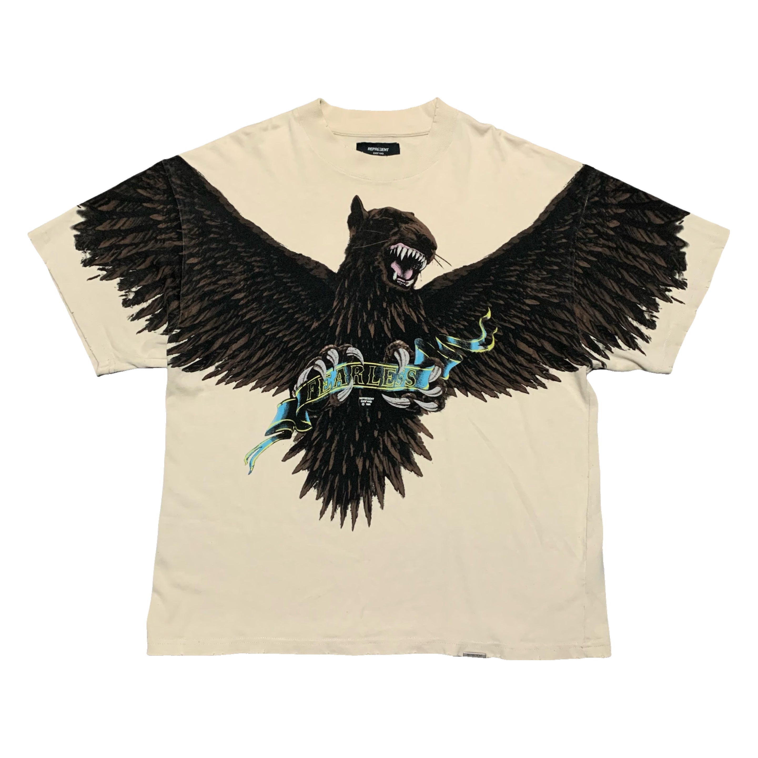 Represent Large Terrier Eagle Vintage White Tee