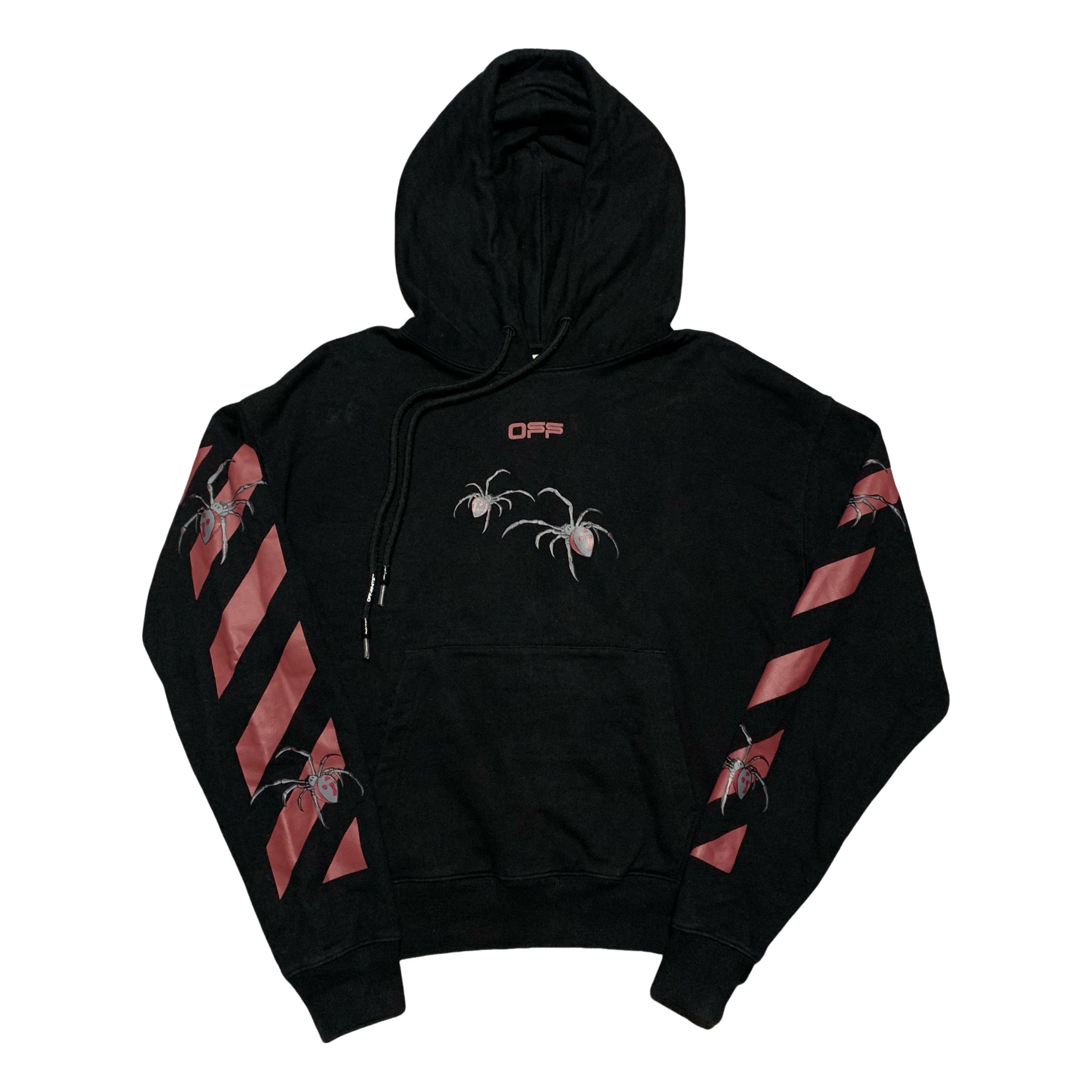 Off White Small Arachno Spider Arrows Hoodie Black Virgil Abloh