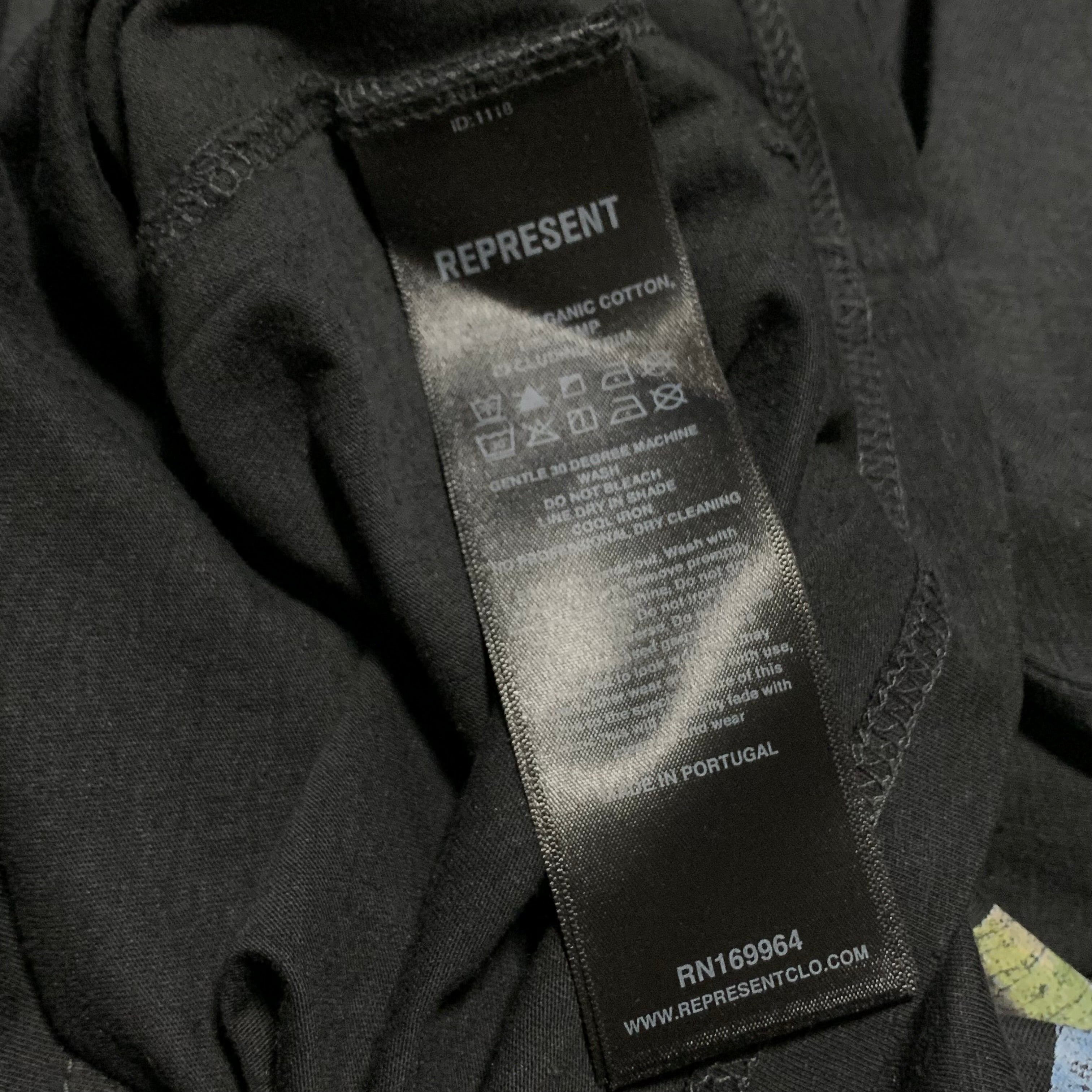 Represent Small Revere Manor Stained Black Tee