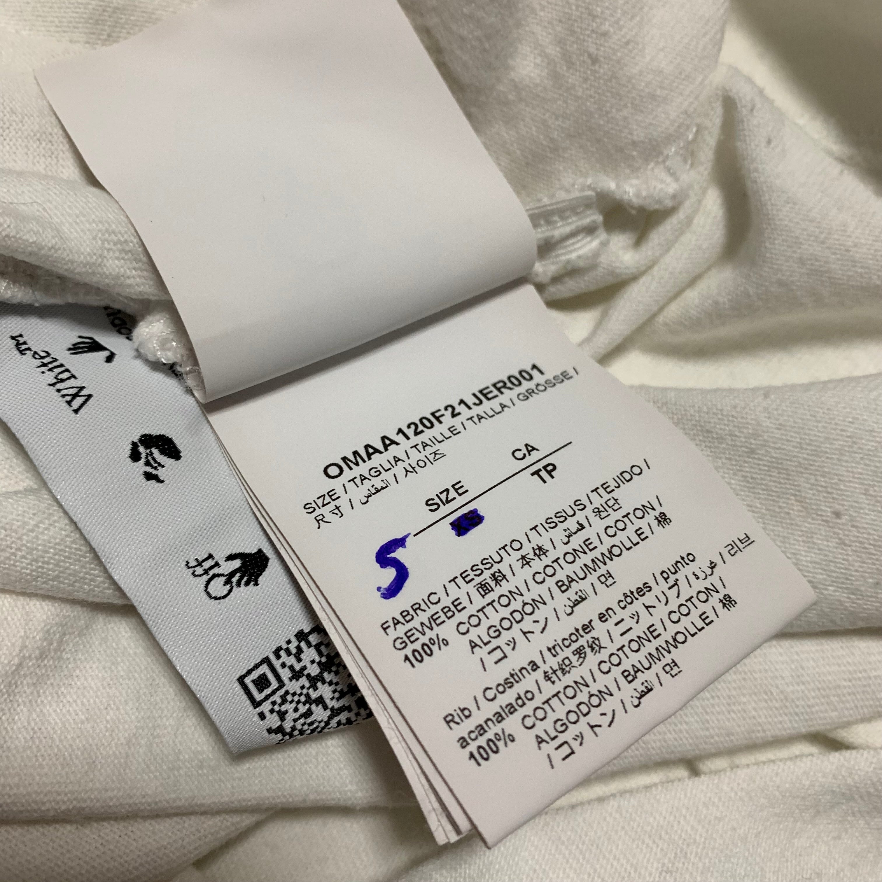 Off White Small Graphic White Tee Virgil Abloh Boxy Fit