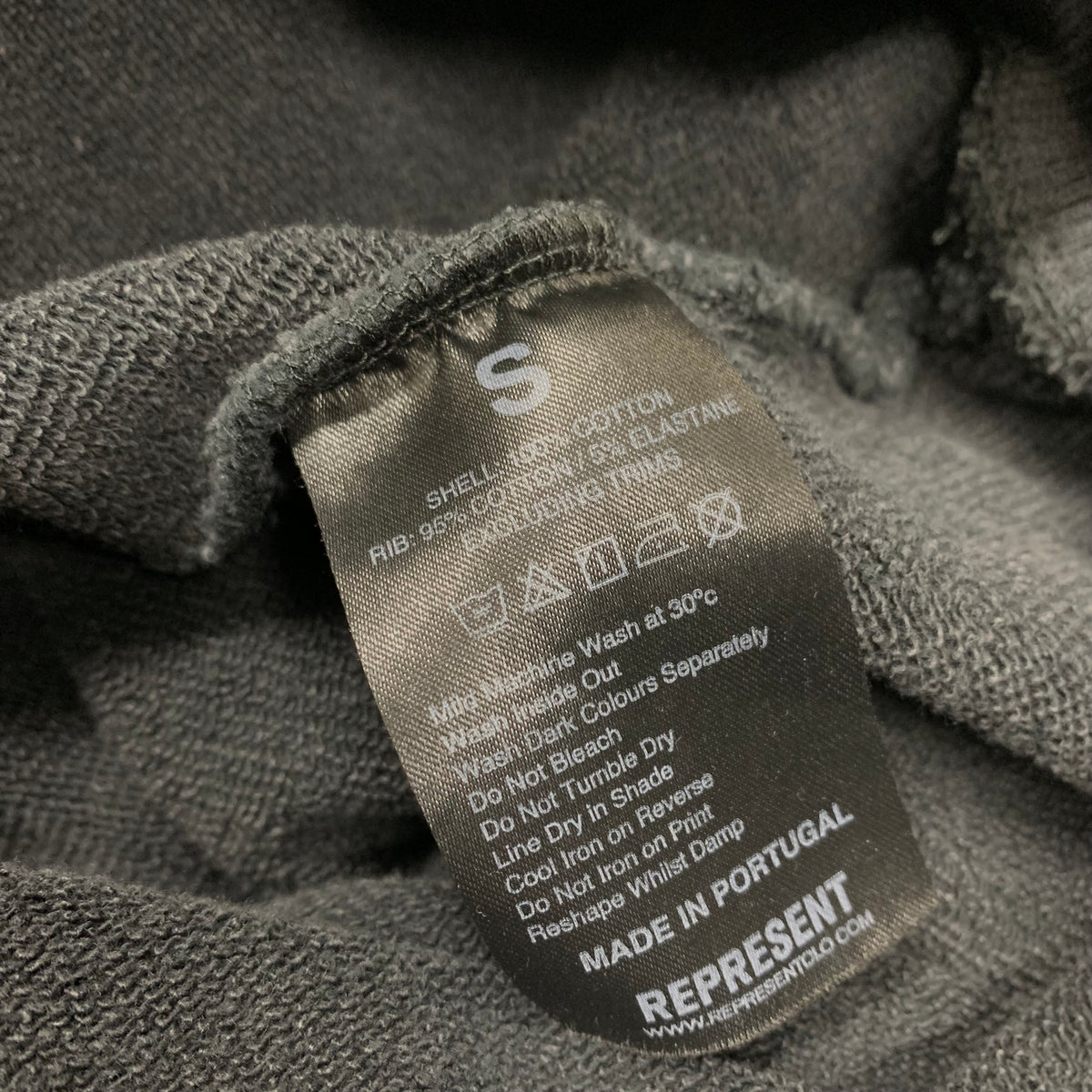 Represent Small Hoodie Thoroughbred Dog Vintage Black Hoodie