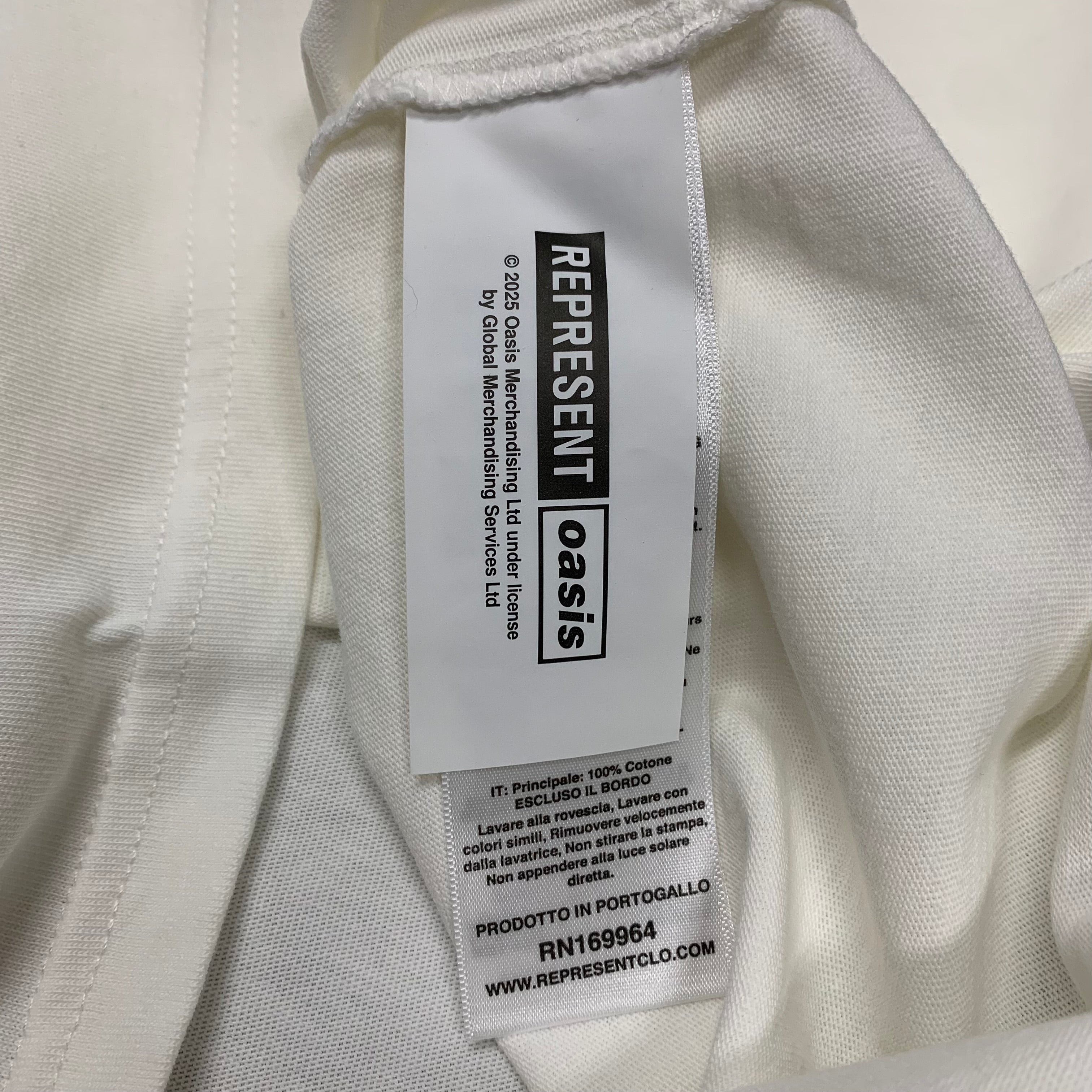 Represent Small Tee Oasis Owners Club Flat White T-Shirt
