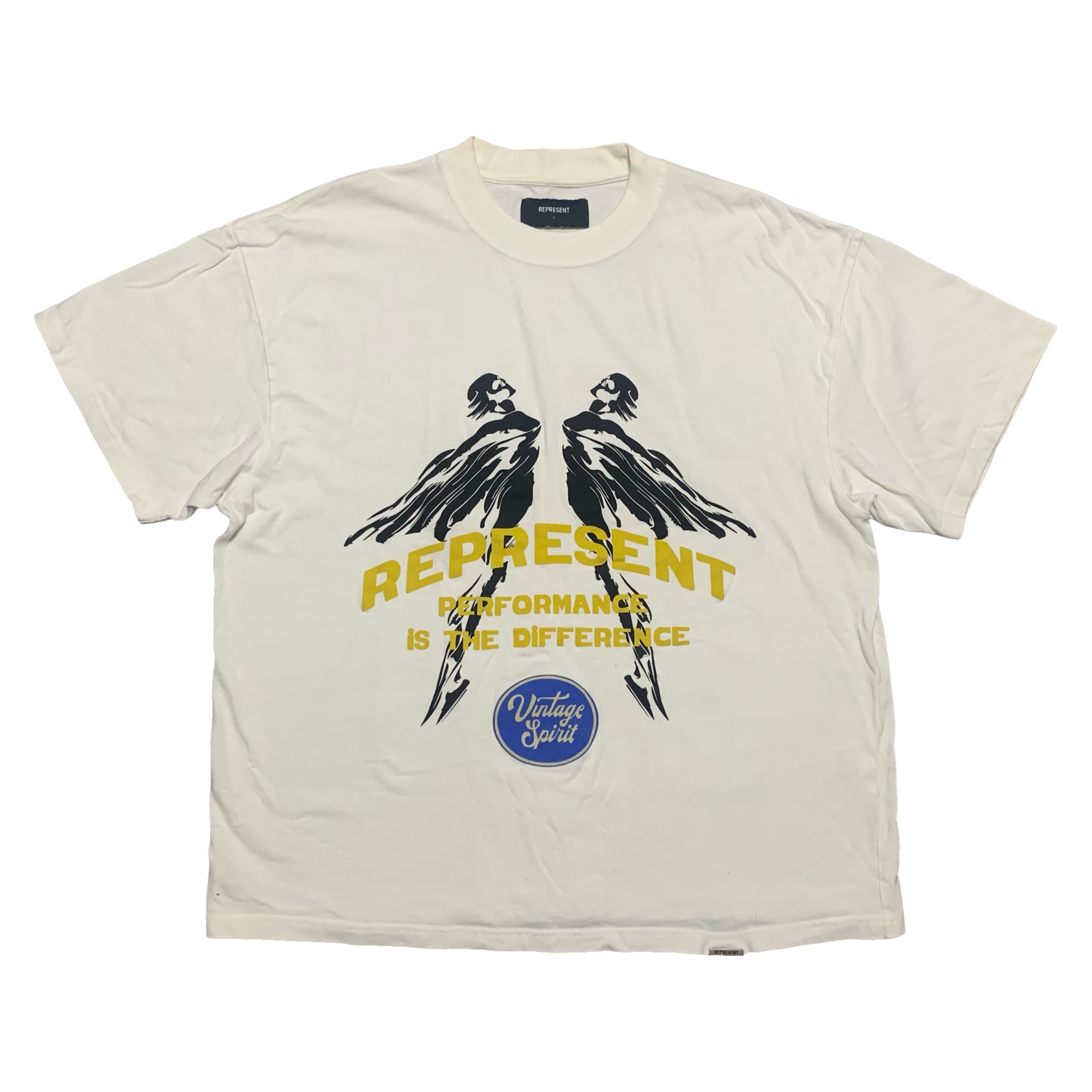 Represent Large Vintage Spirit Flat White Tee