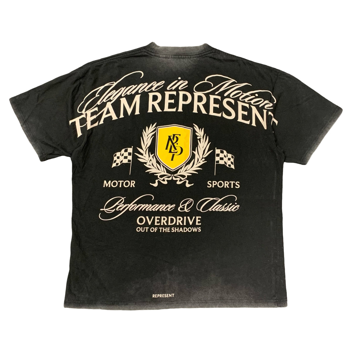Represent Medium Tee Crest Vintage Black T-Shirt