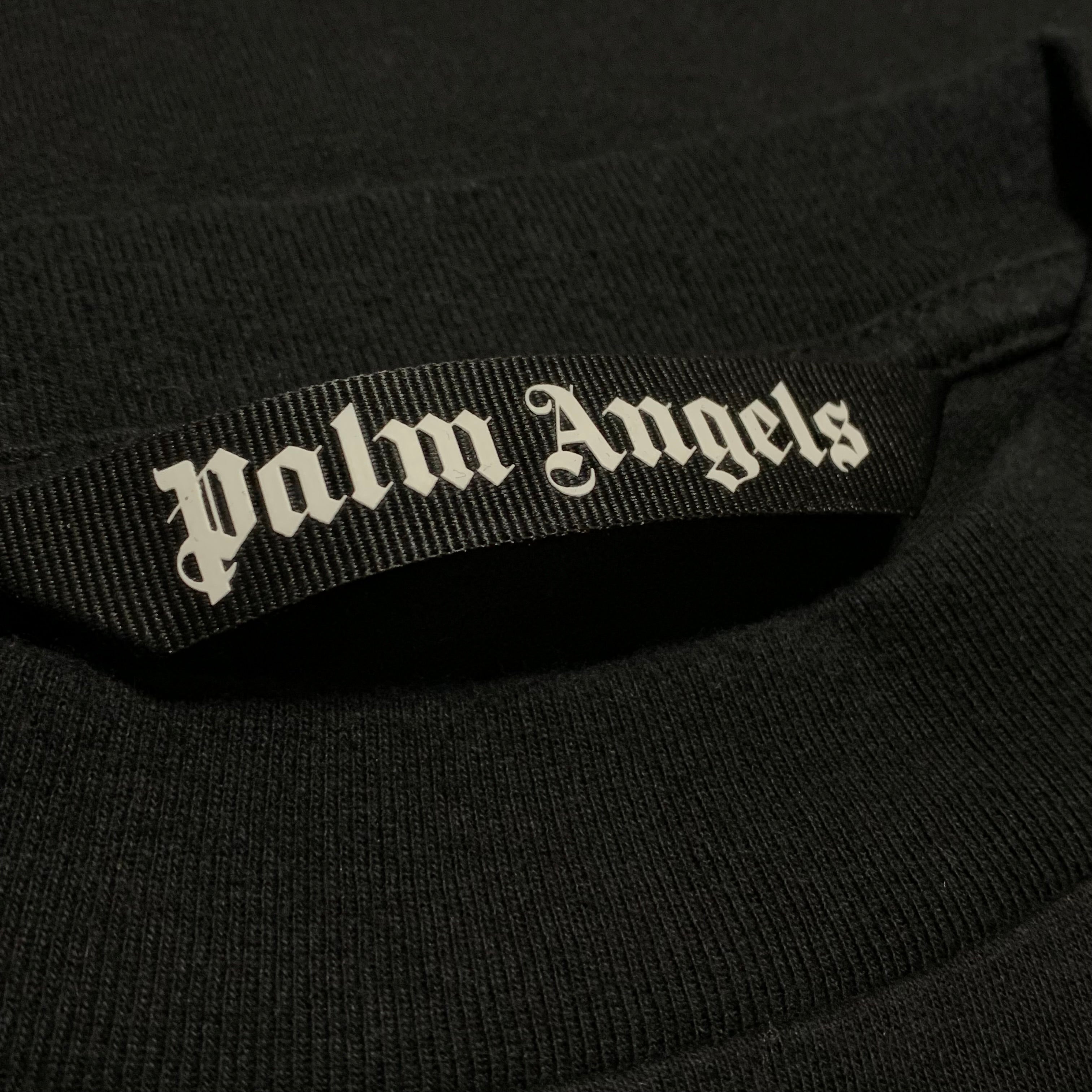 Palm Angels Large Leopard Banana Black Tee