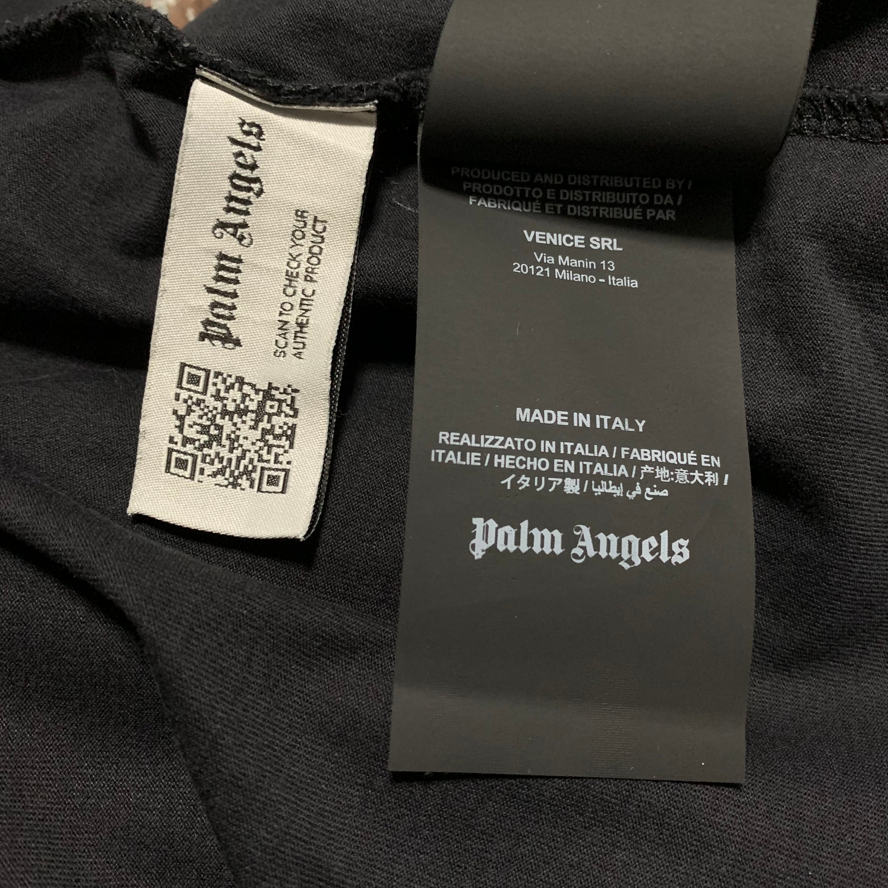 Palm Angels Small Skeleton Skull Logo Black Tee