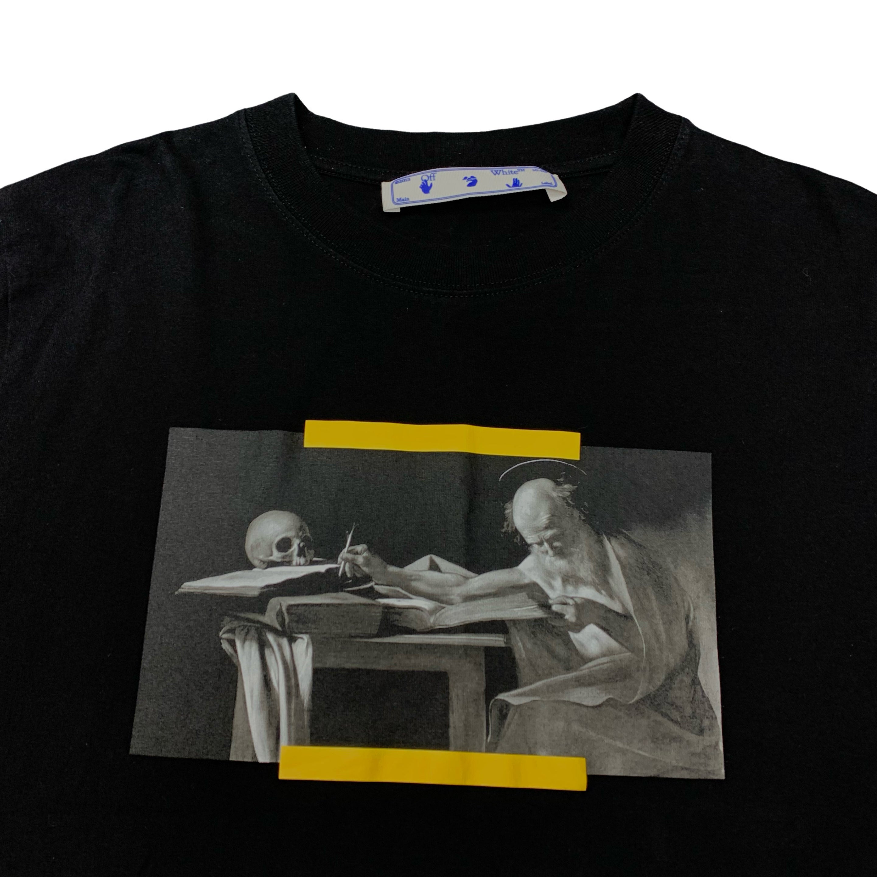 Off White Medium Tee Caravaggio Graphic Black T-Shirt