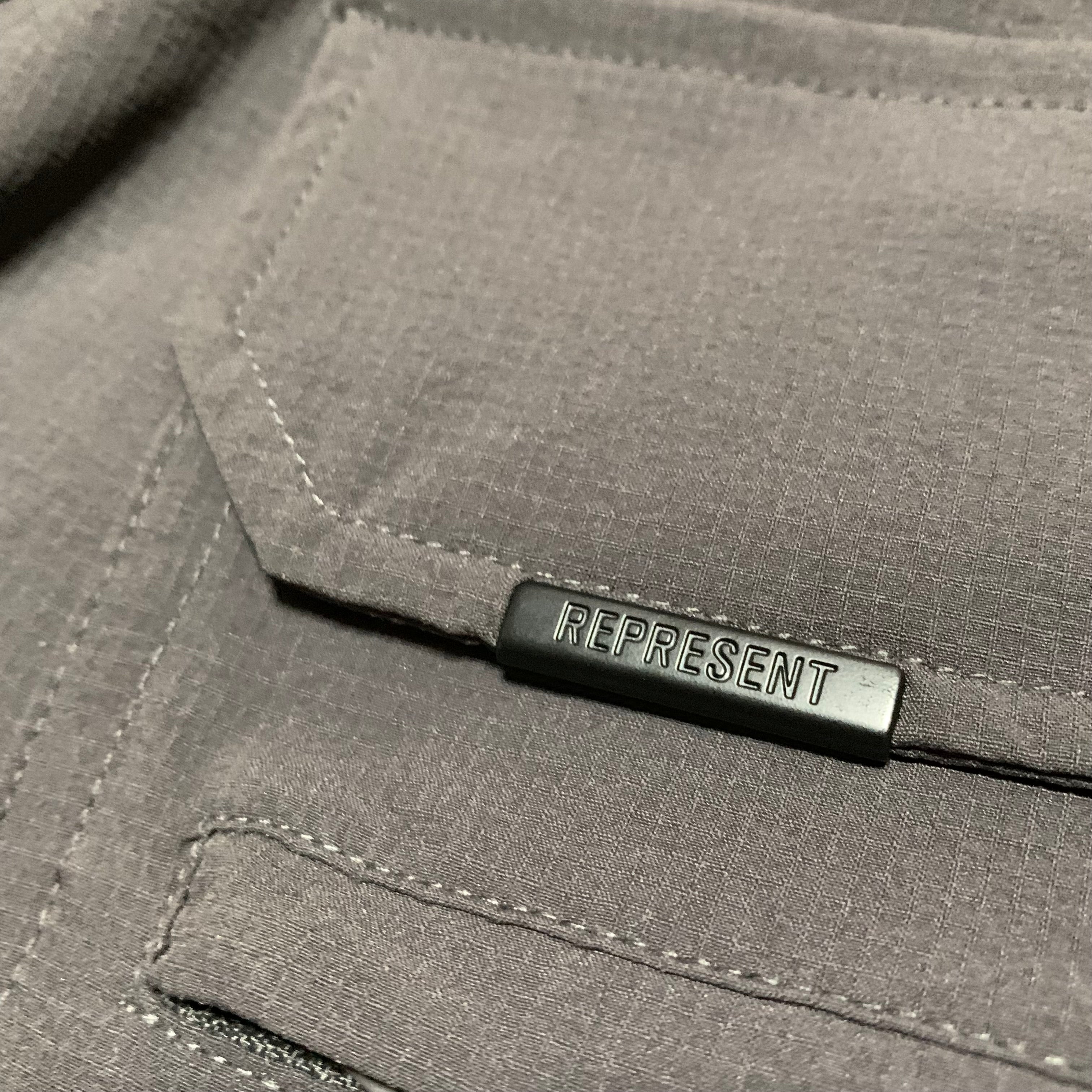 Represent Medium 247 Track Pants Bottoms Grey Zip Cargos