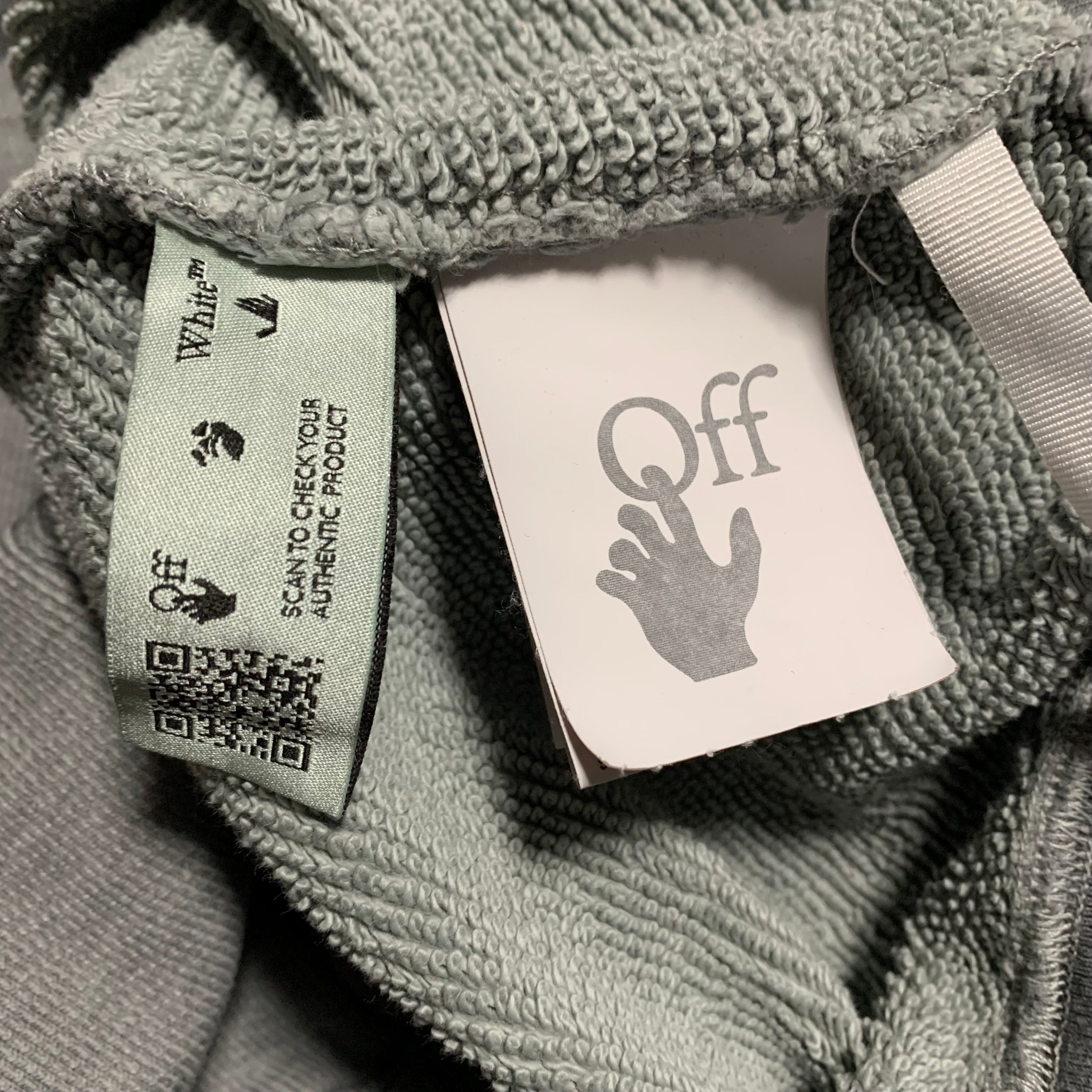 Off White XS Arrows Graphic Grey Sweatshirt Crewneck Virgil Abloh