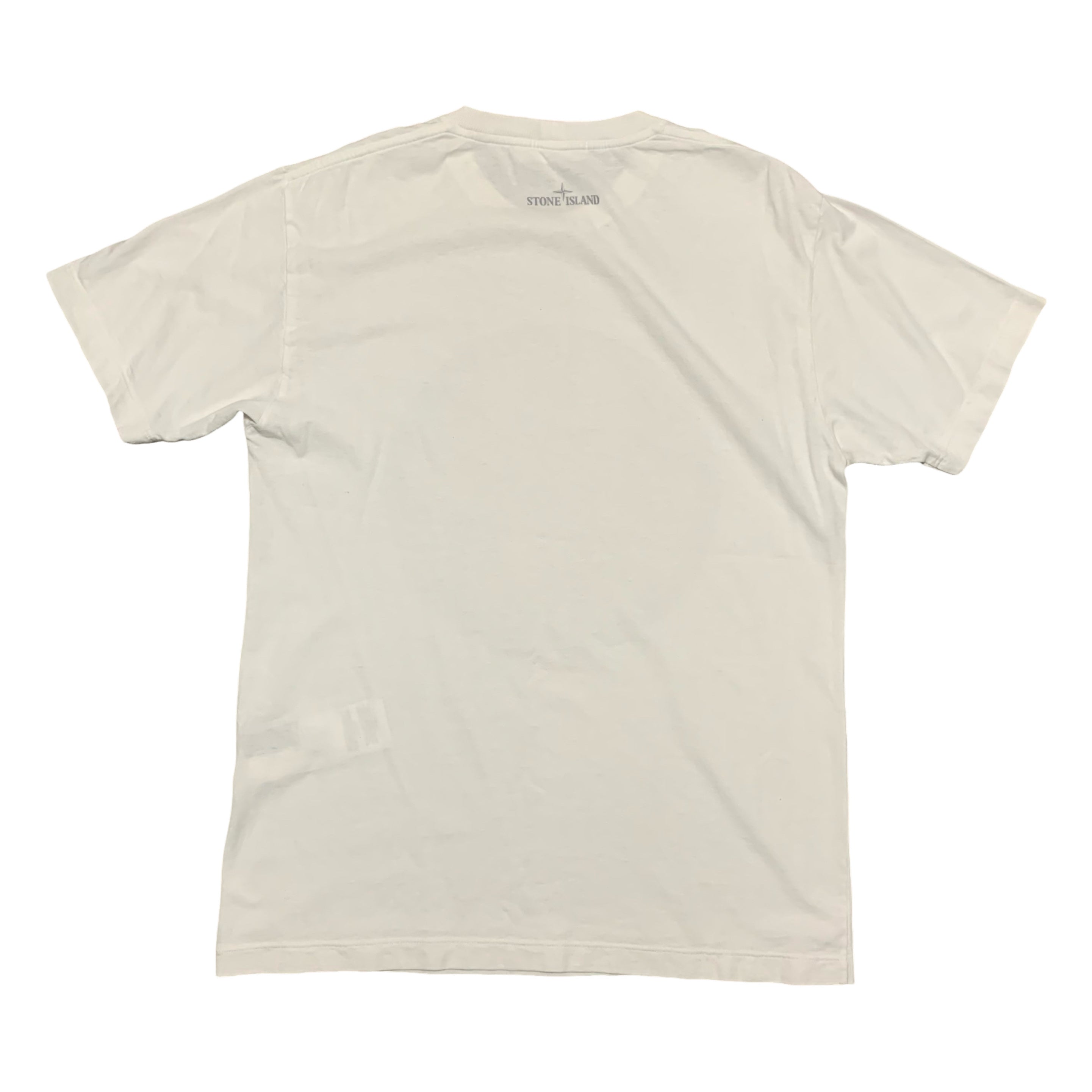 Stone Island Medium 3D Rubber Logo White Tee