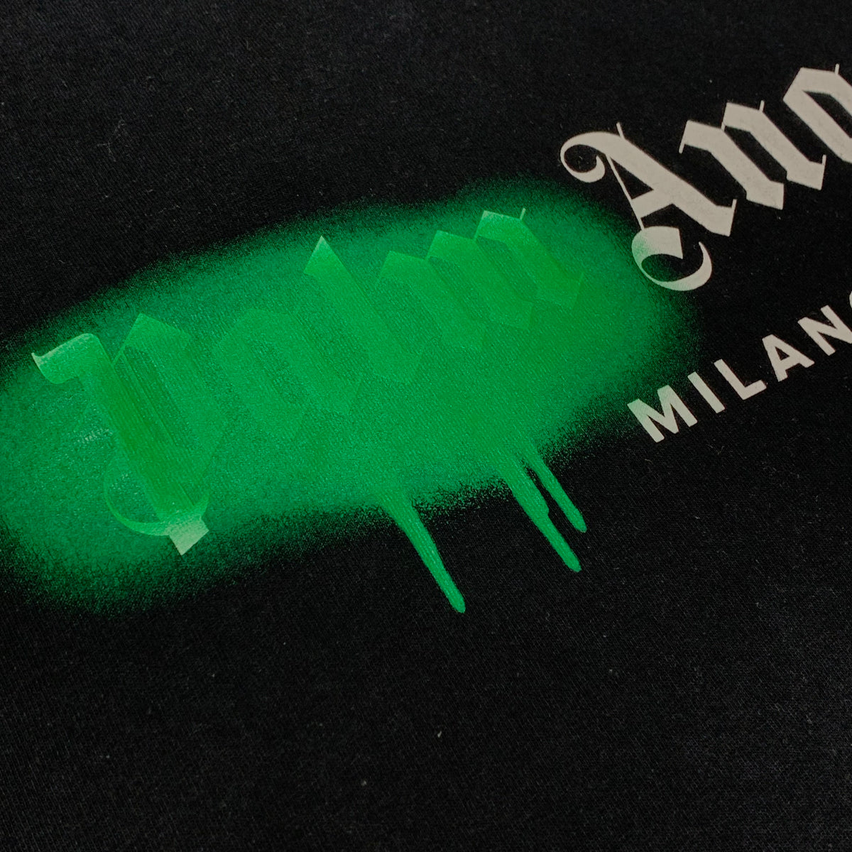 Palm Angels Medium Tee Milano Sprayed Black T-Shirt