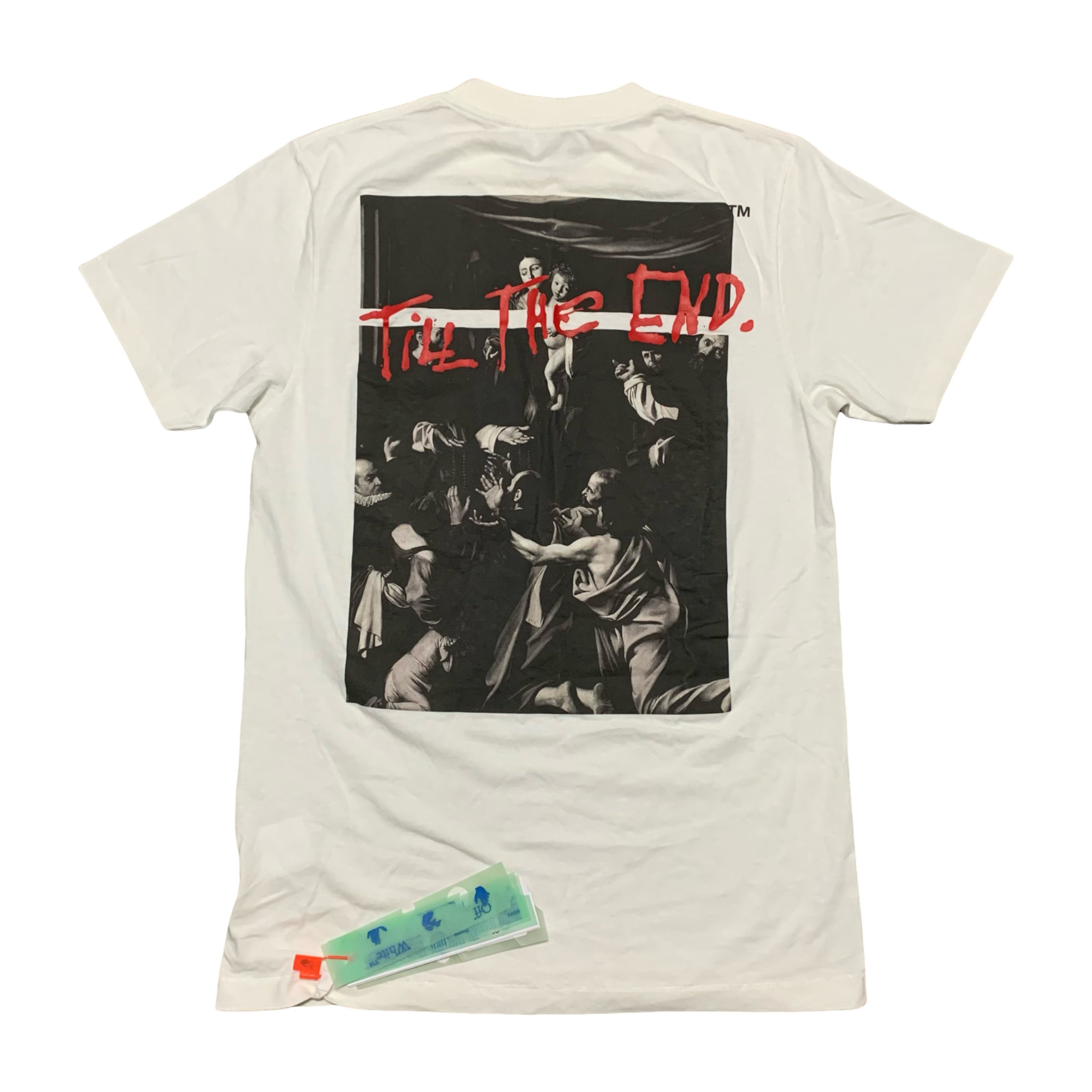 Off White Small Caravaggio Till The End White Tee Virgil Abloh
