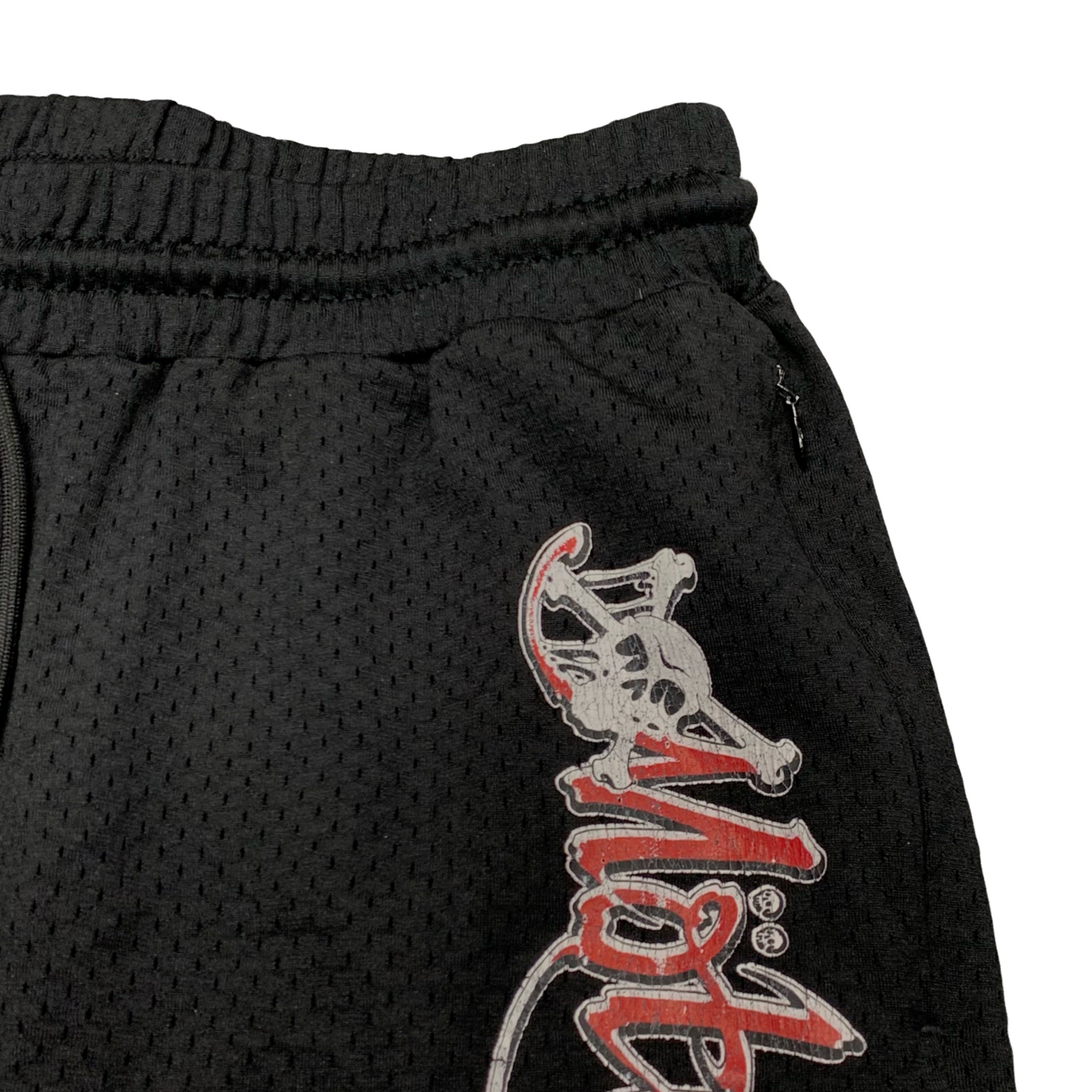 Represent Medium Shorts Motley Crue Black Mesh Bottoms