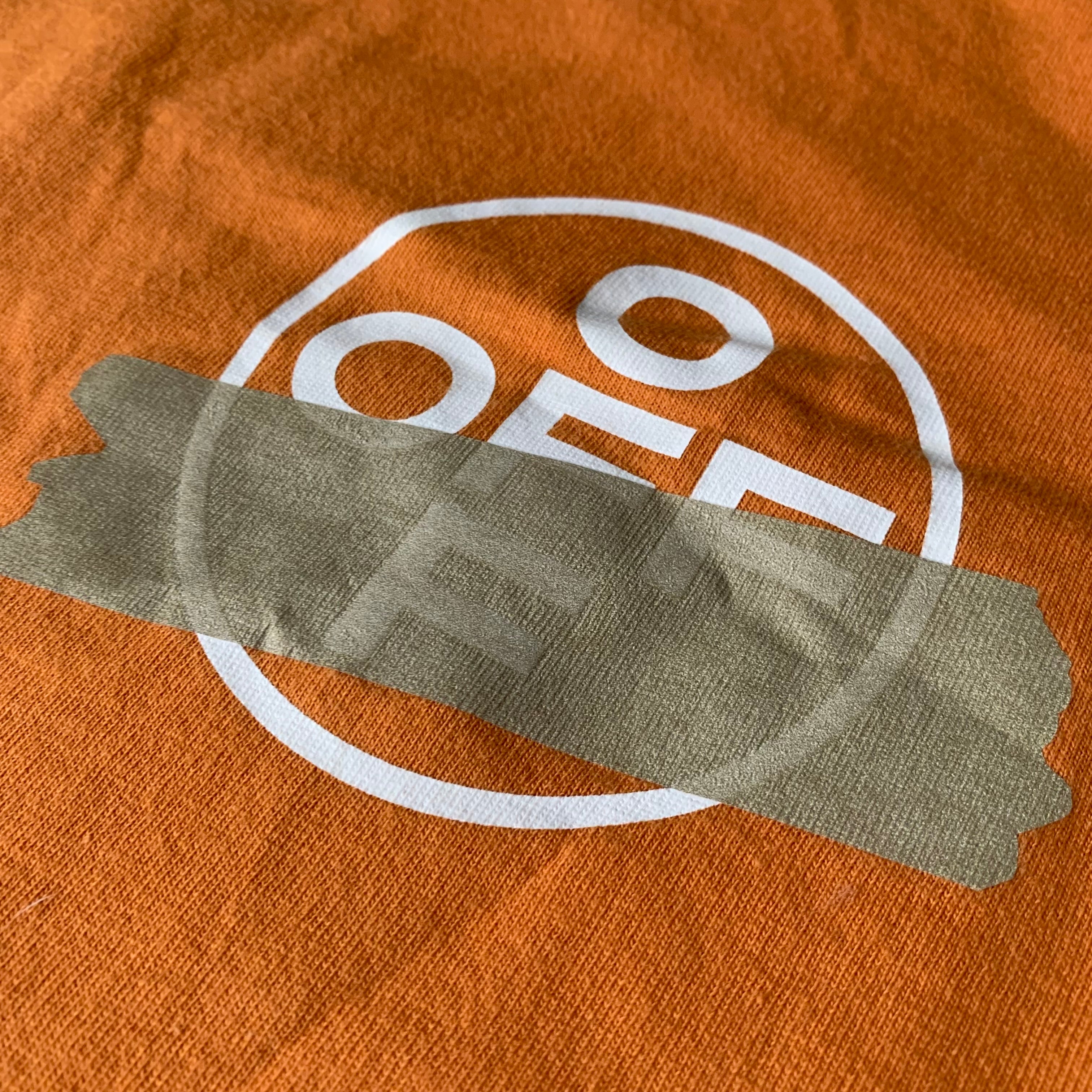 Off White Large Tee Tape Arrows Orange T-Shirt Virgil Abloh