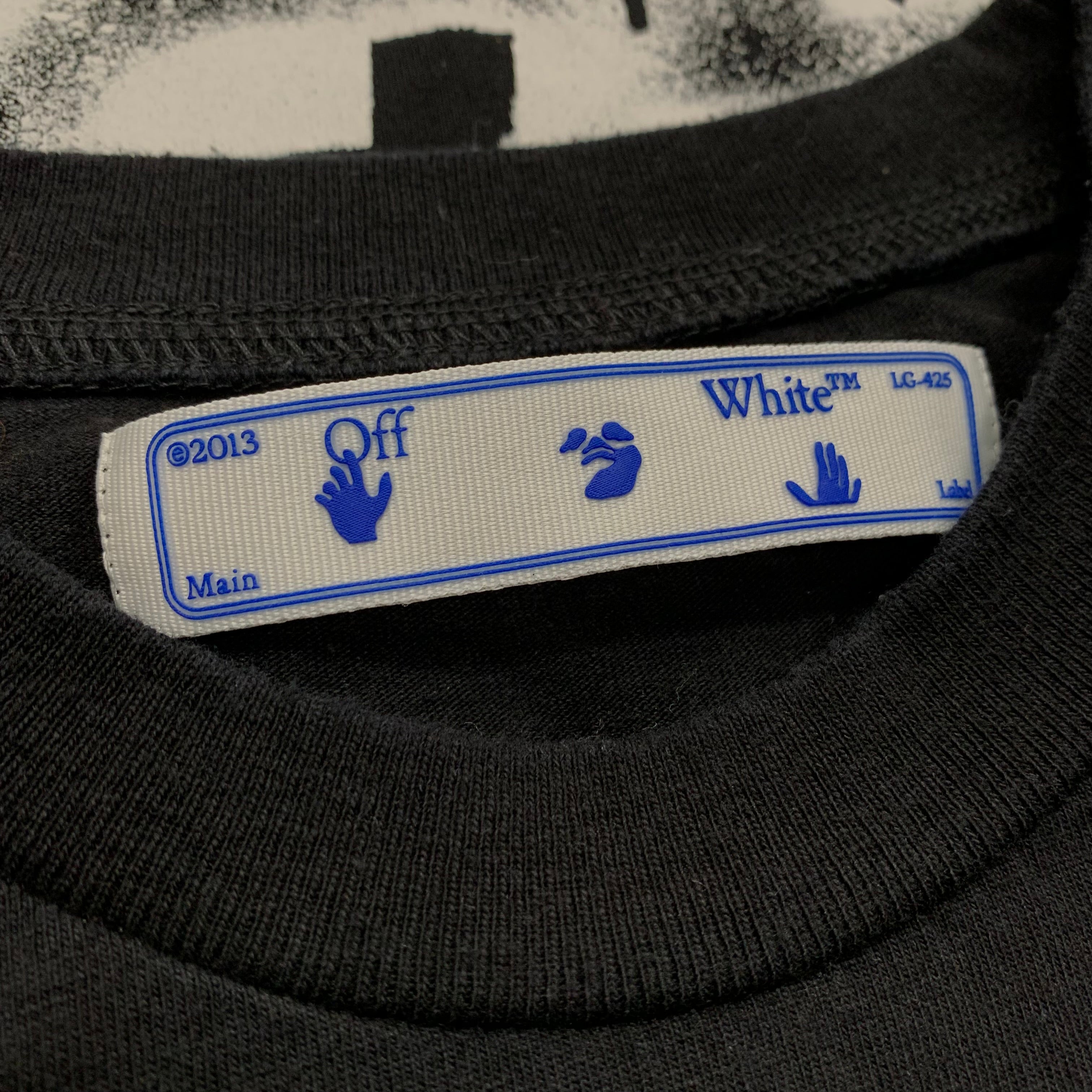 Off White Small Tee Pivot Fish Arrows Black T-Shirt Virgil Abloh