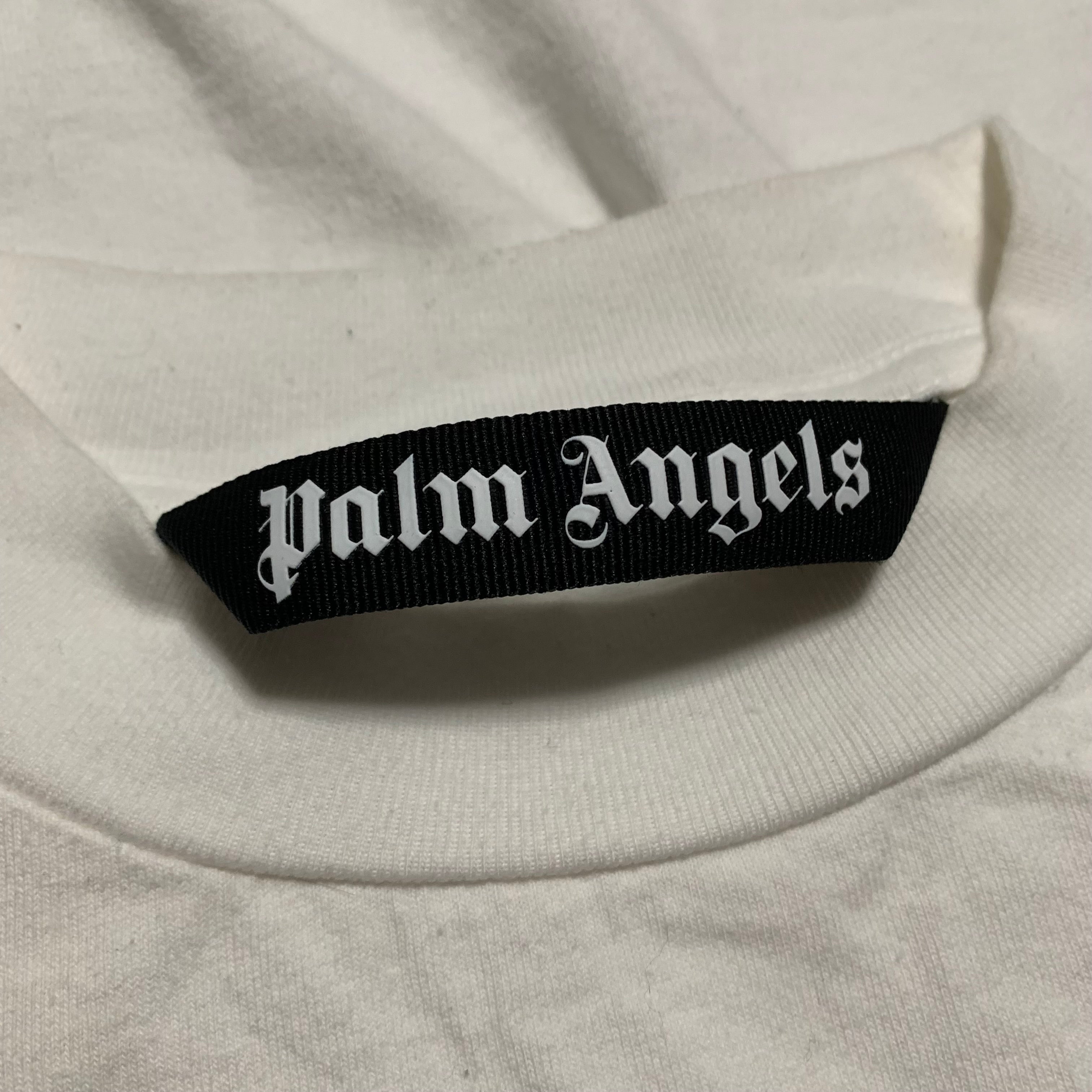 Palm Angels Small Spray Heart White Tee