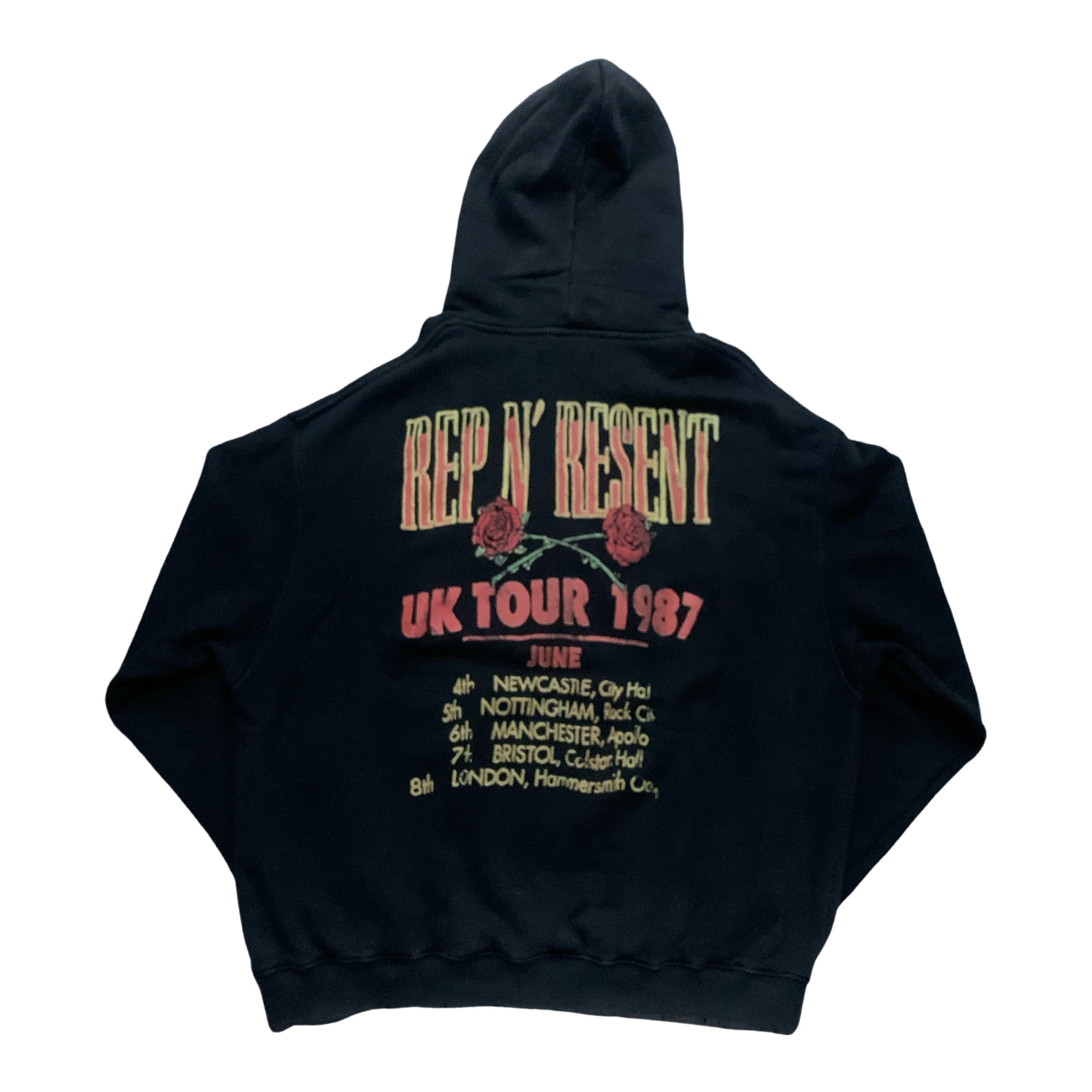 Represent Medium Rep N Resent Vintage Black Hoodie