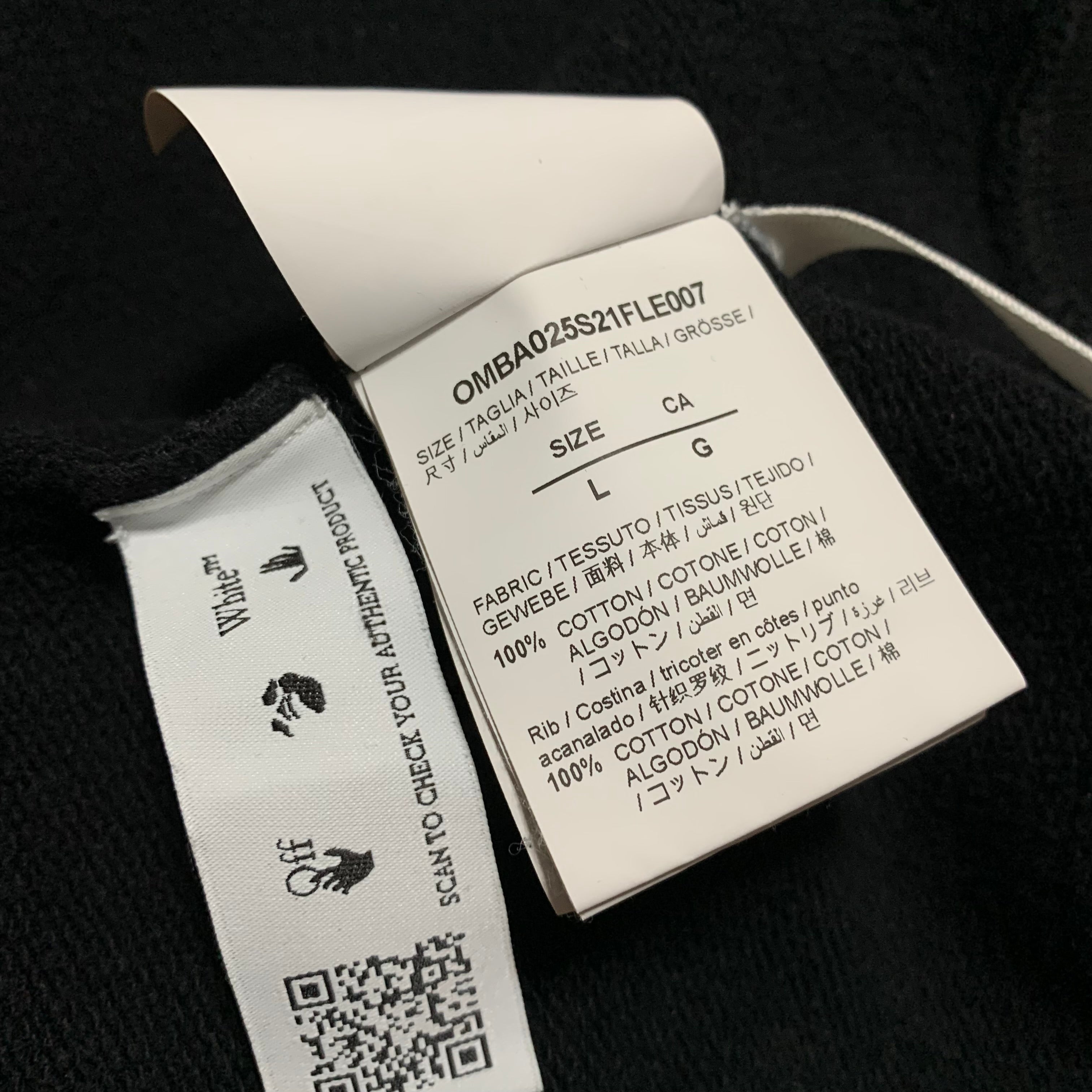 Off White Large Marker Arrows Black Sweatshirt Crewneck Virgil Abloh