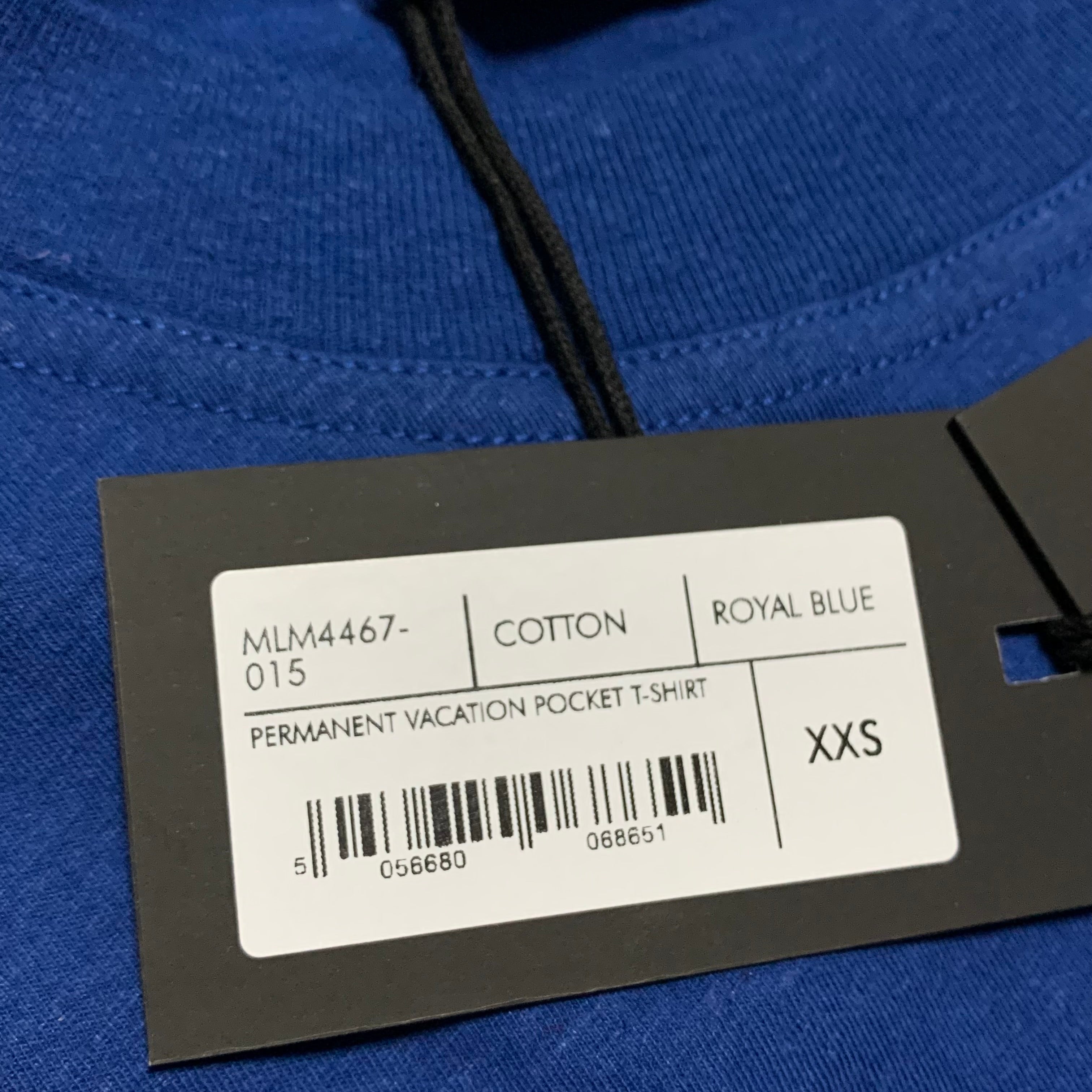 Represent XXS Permanent Vacation Royal Blue Pocket Tee