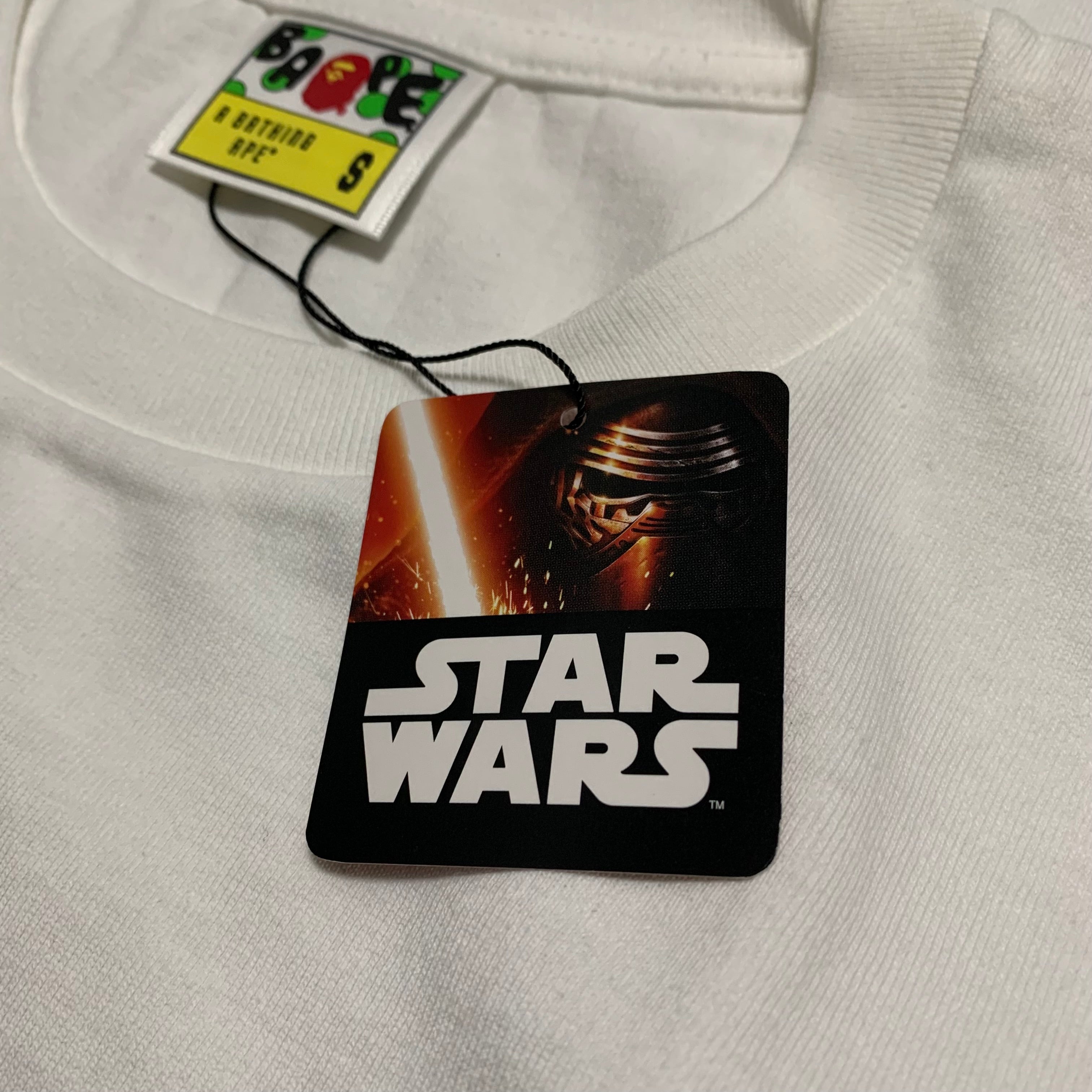 Bape Small Star Wars Darth Vader Concept Art White Tee A Bathing Ape