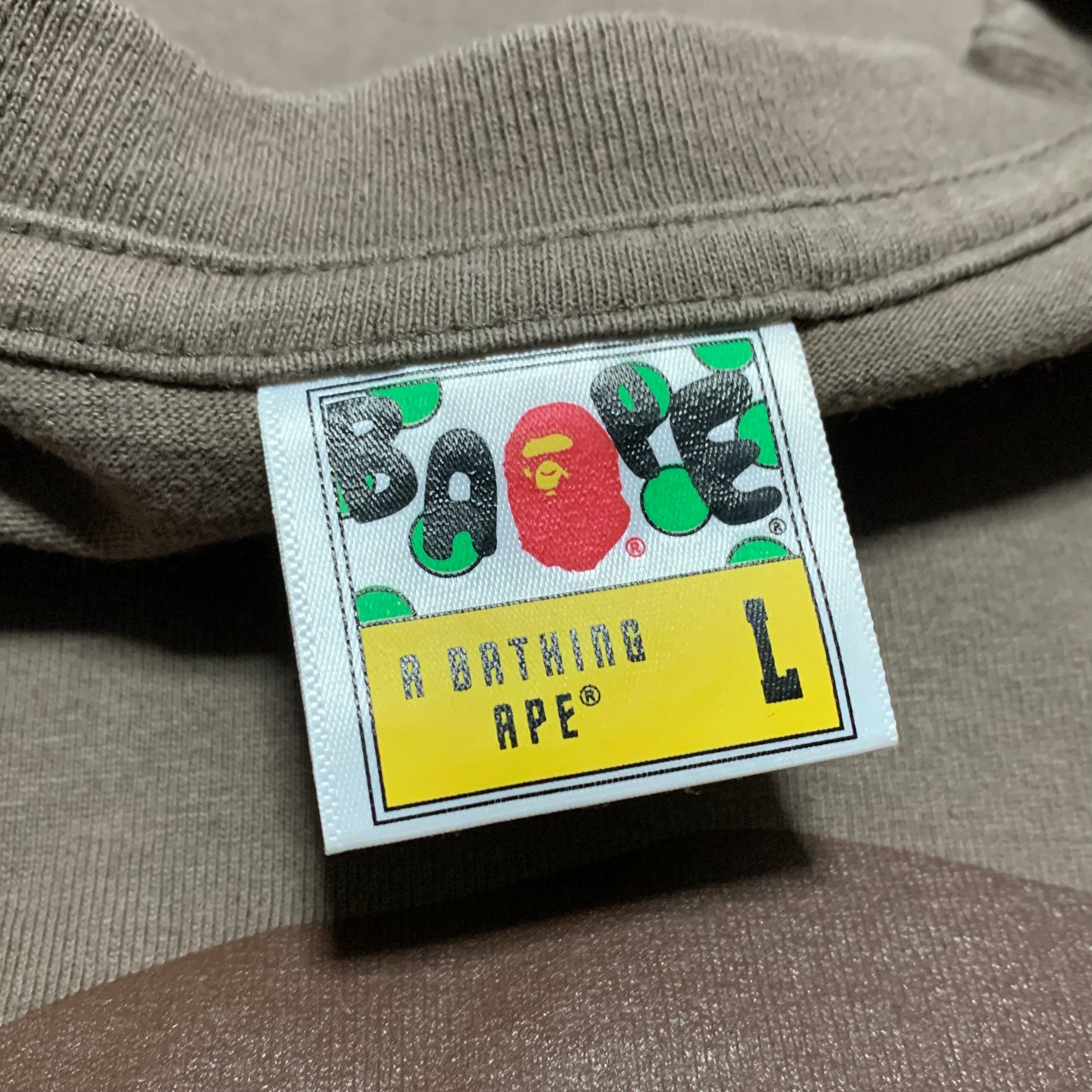 Bape Large By Bathing Ape Brown Tee