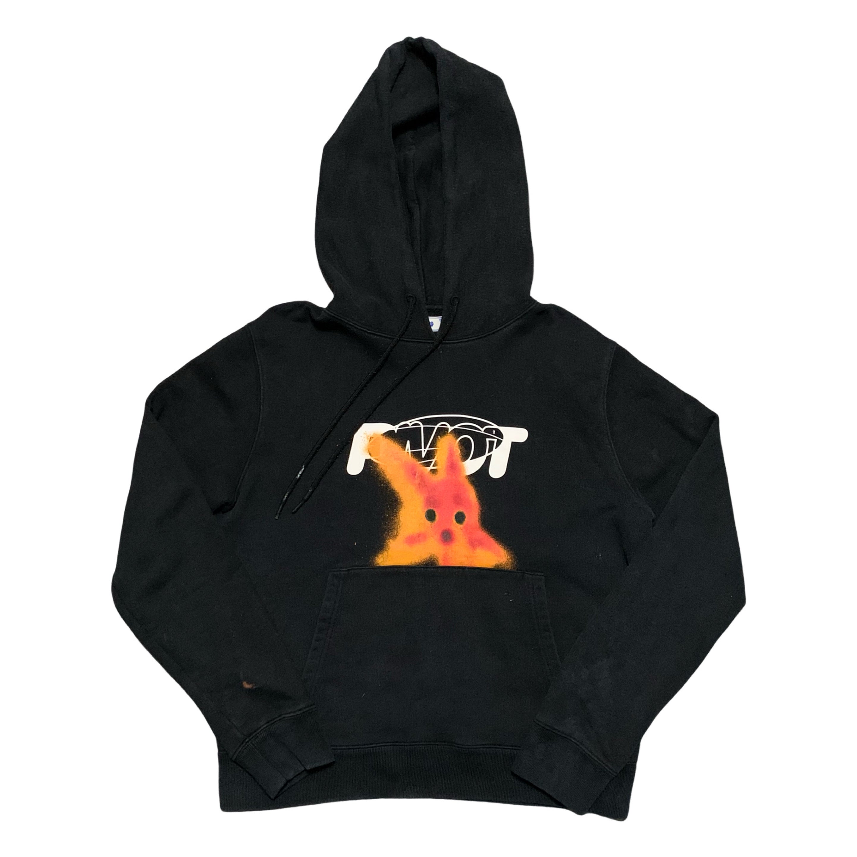 Off White Medium Pivot Fish Arrows Black Hoodie Virgil Abloh