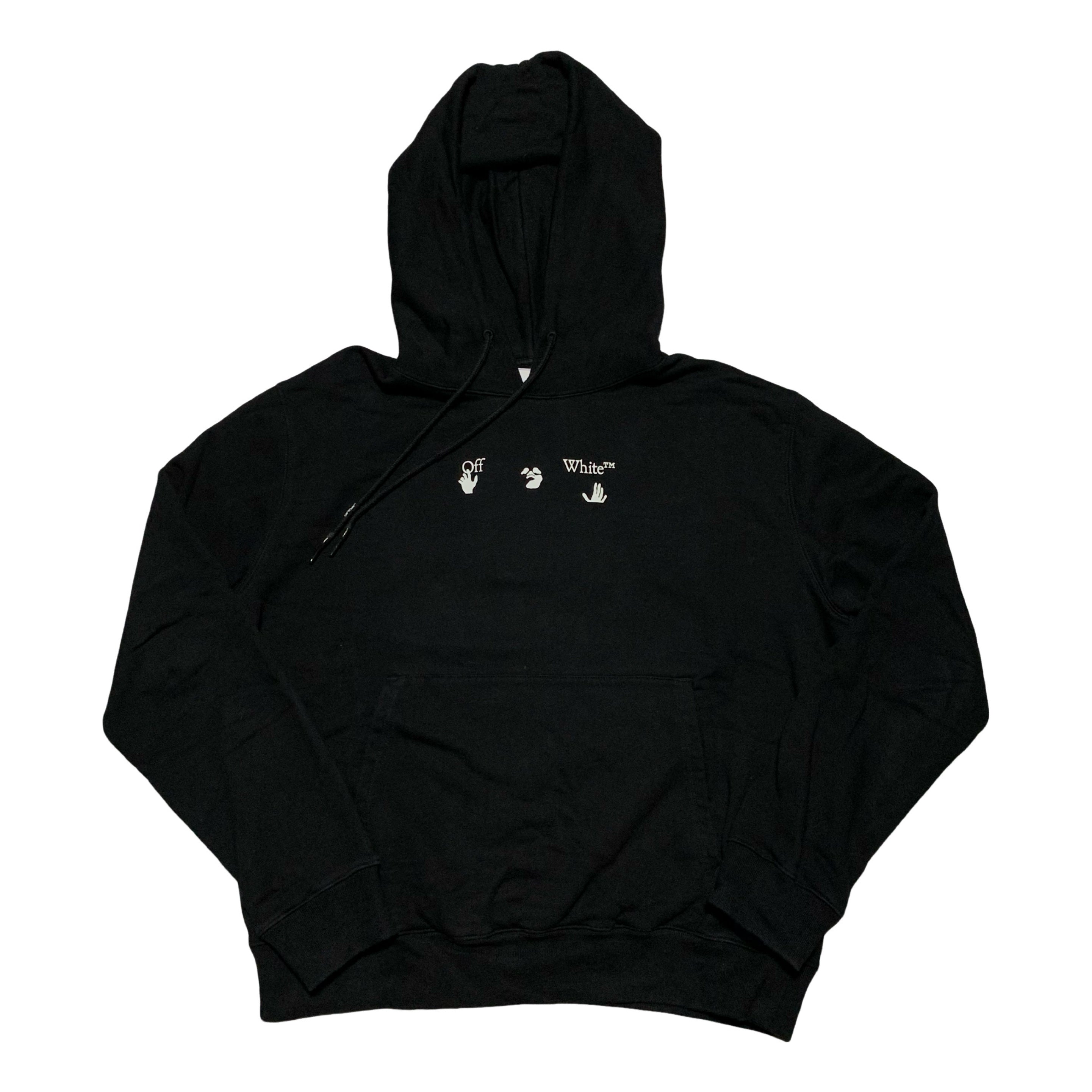 Off White XXL Hoodie Peace Arrows Worldwide Black Hoodie Virgil Abloh