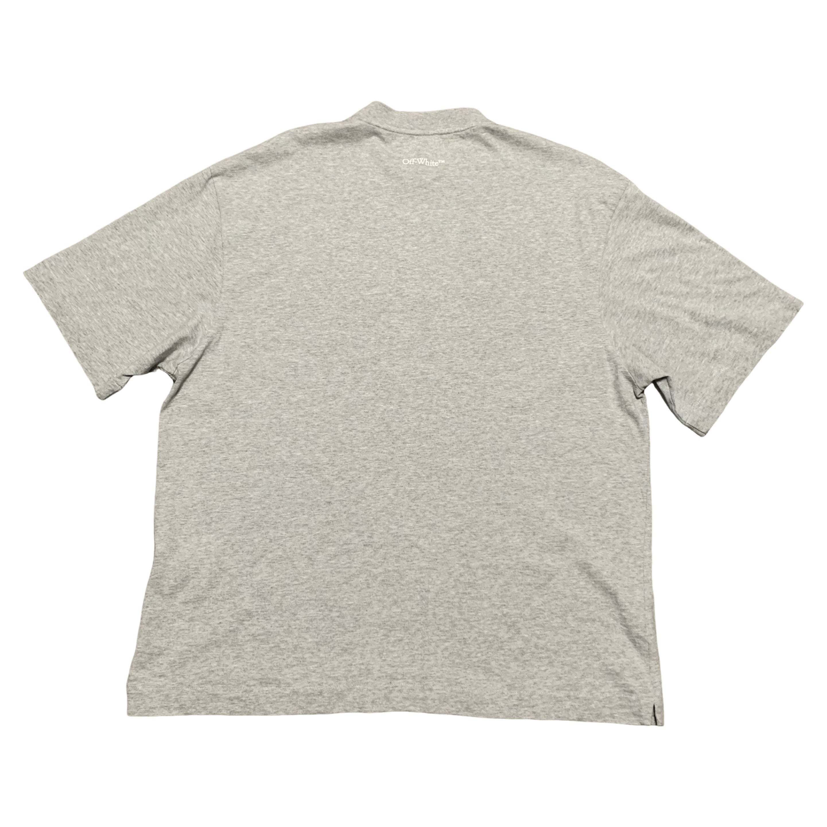 Off White Large Round Logo Skate Grey Tee Virgil Abloh