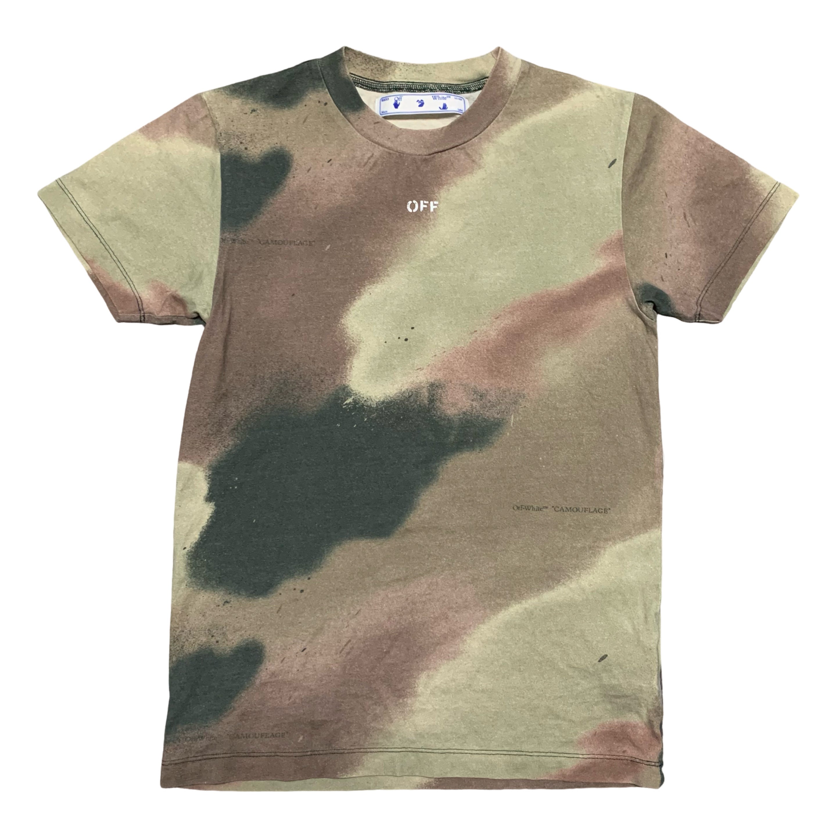 Off White XS Camouflage Stencil Arrows Tee Camo Virgil Abloh