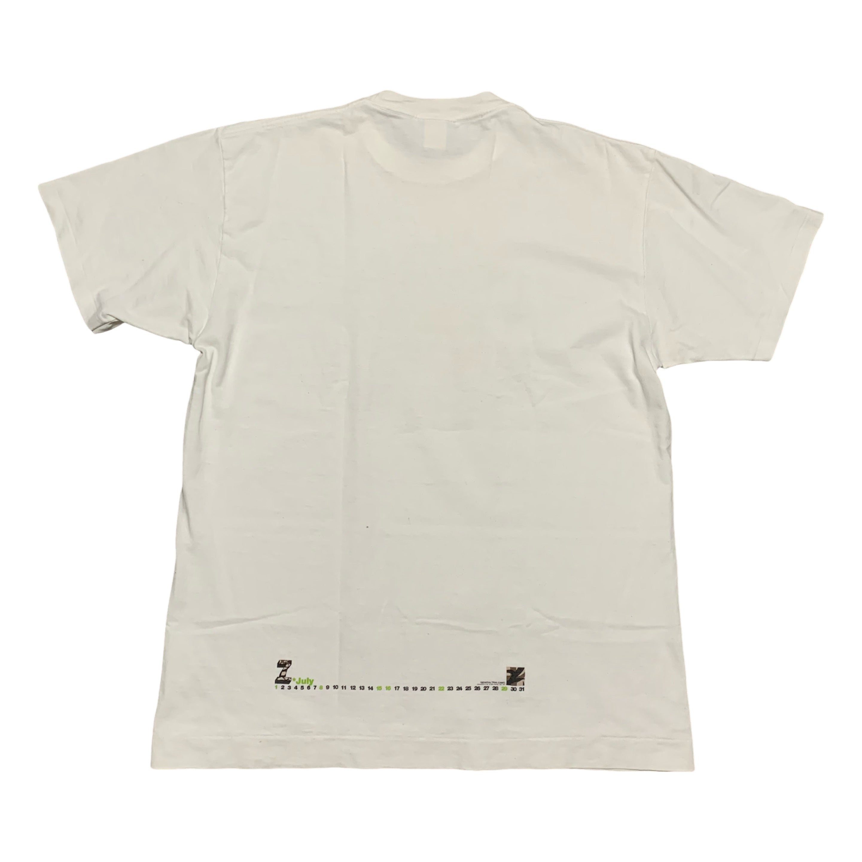 Bape Large Calendar White Tee A Bathing Ape July 2007