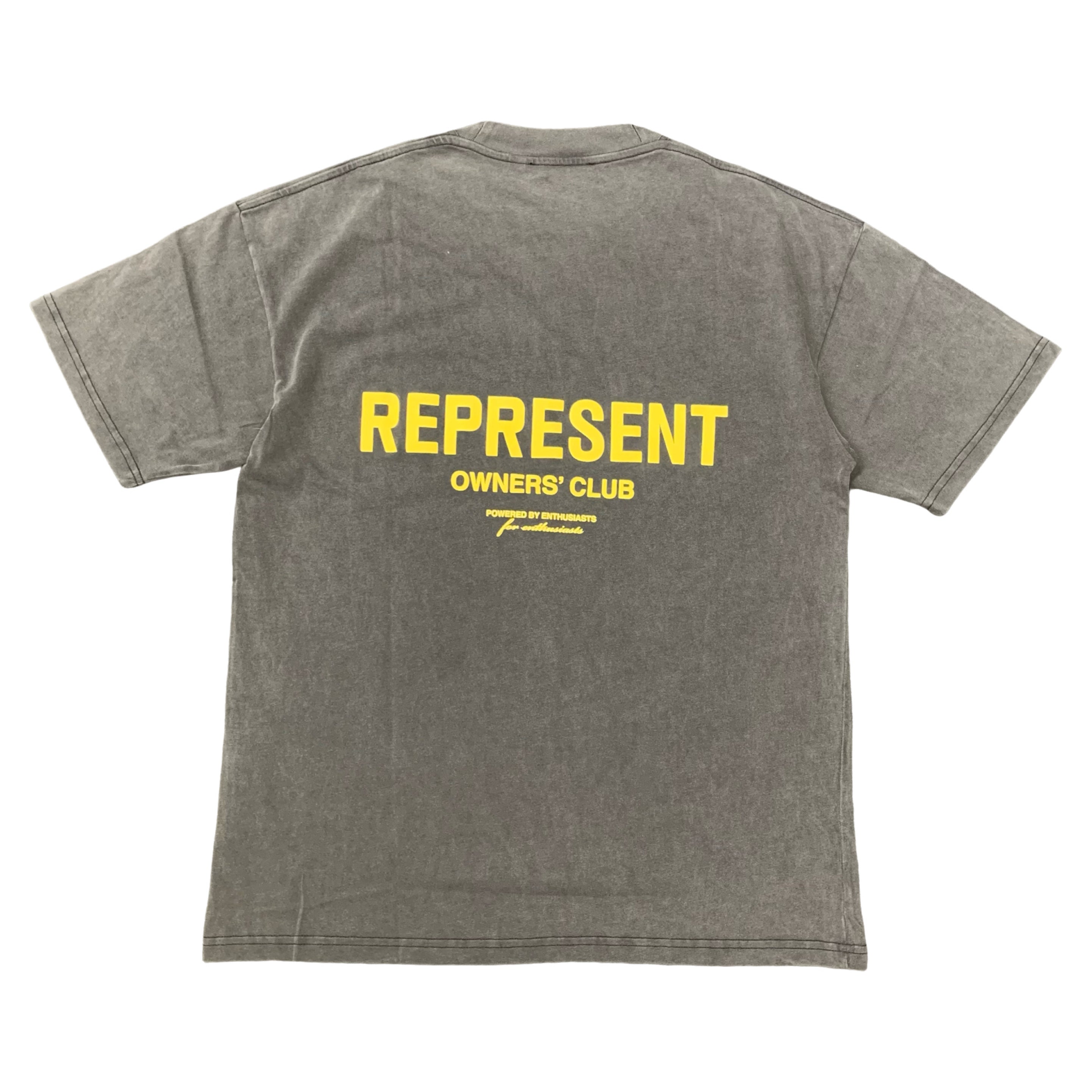 Represent XS Owners Club Yellow Vintage Grey T-Shirt