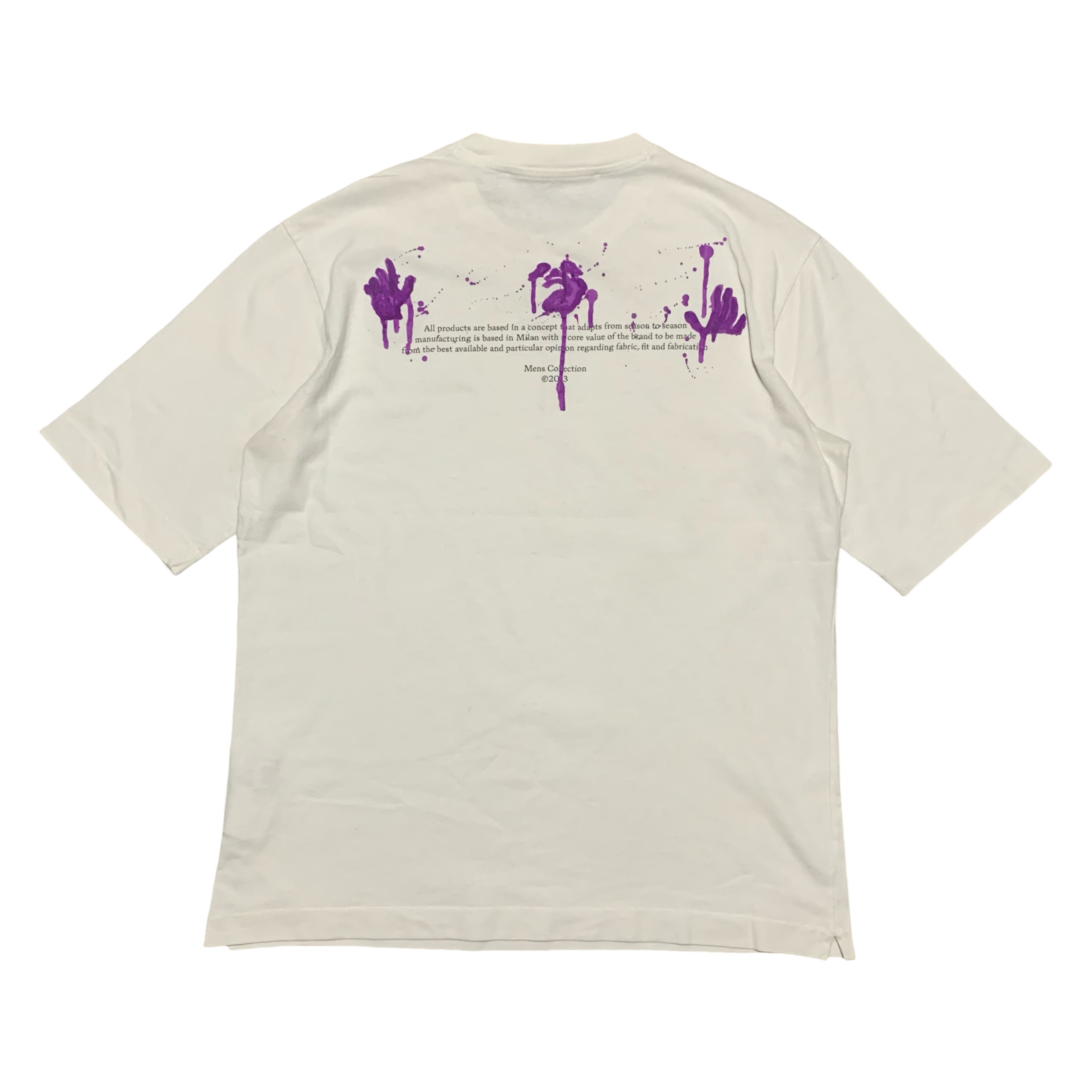 Off White Small Dripped Logo White Tee Virgil Abloh