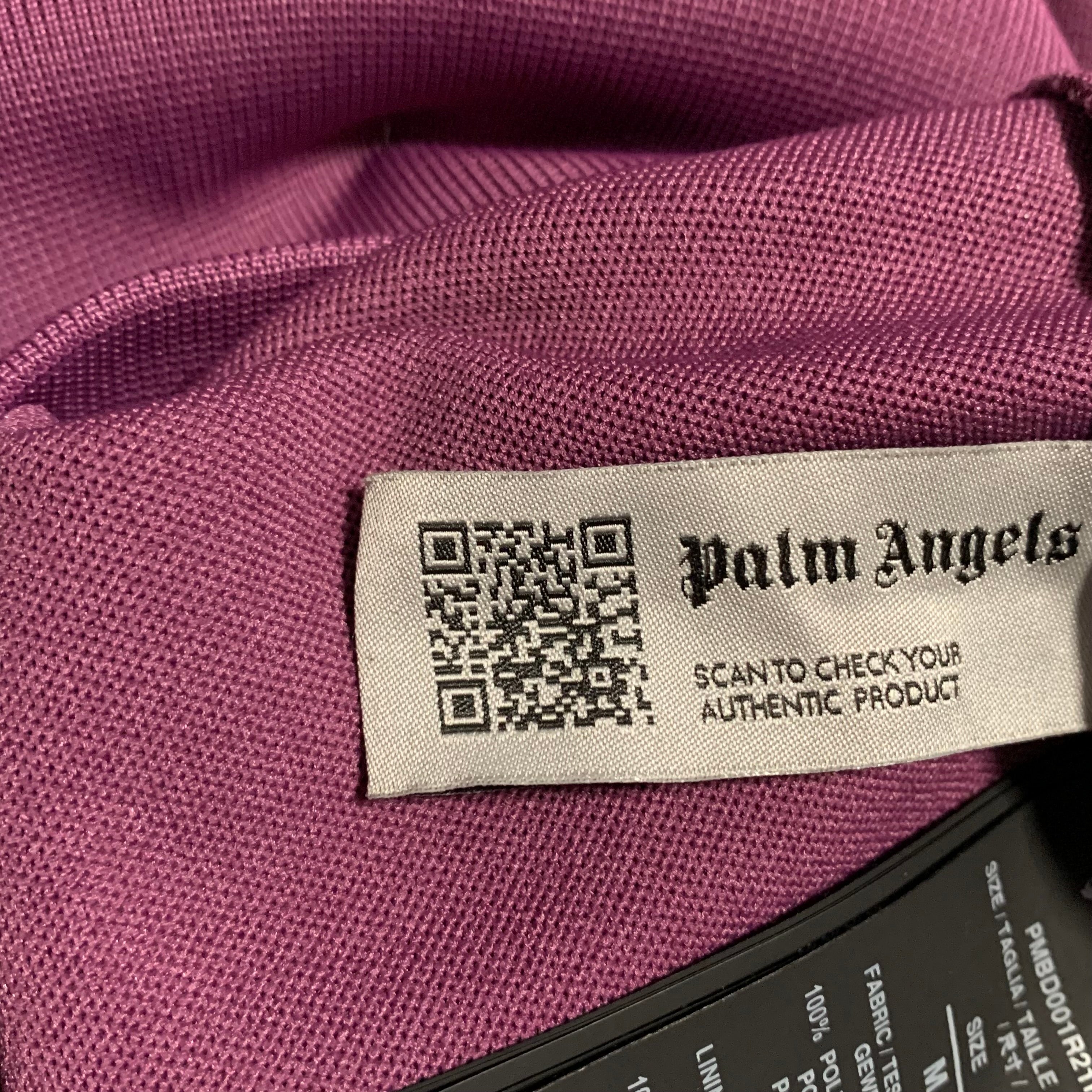 Palm Angels Medium Classic Purple Track Jacket Top